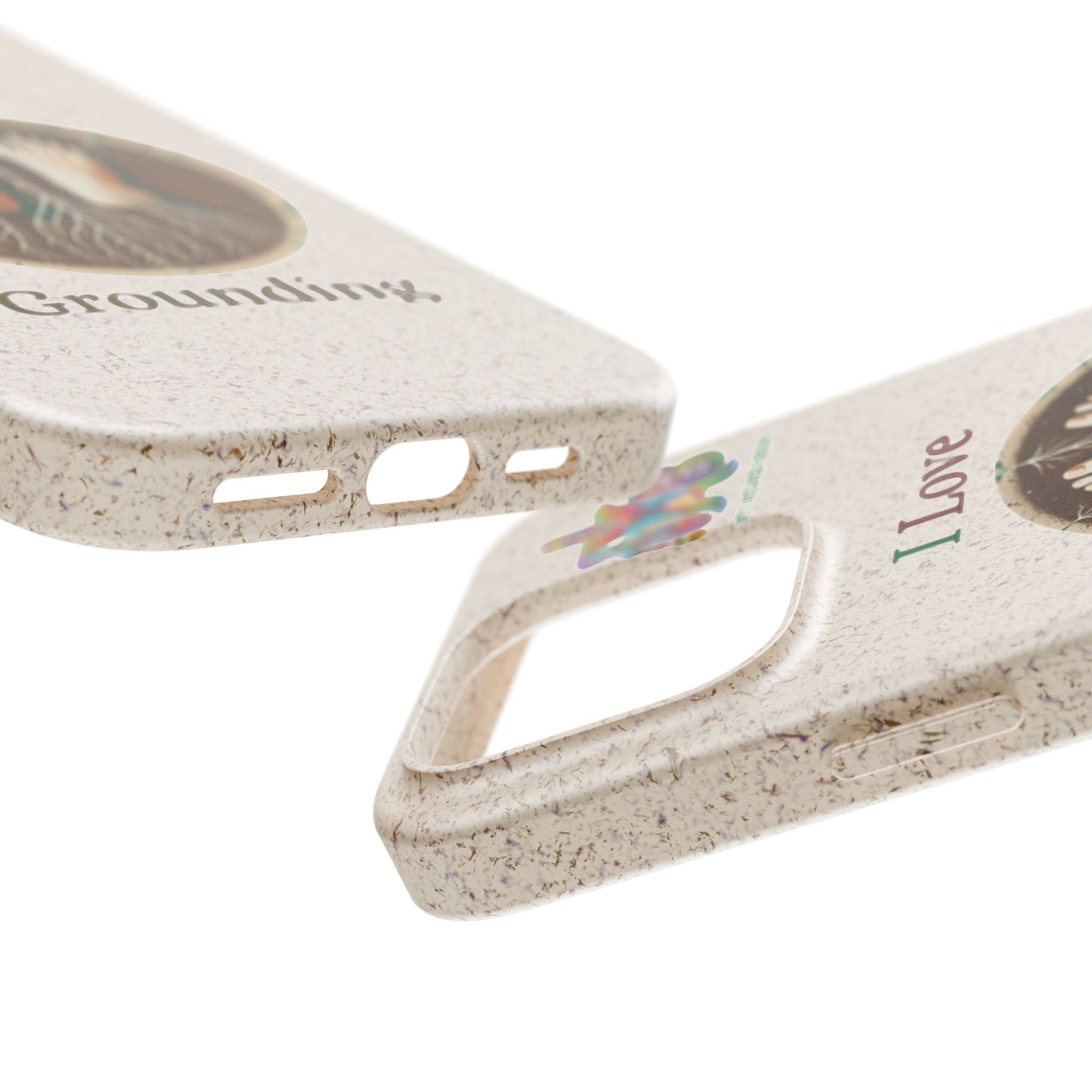 'I Love Grounding'_Plastic Free Biodegradable Phone Case