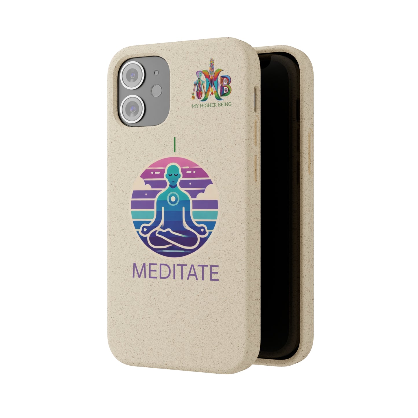 'I Meditate'_Plastic Free Biodegradable Phone Case