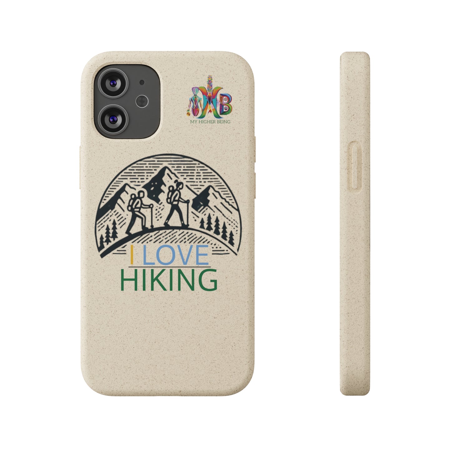 'I Love Hiking'_Plastic Free Biodegradable Phone Case