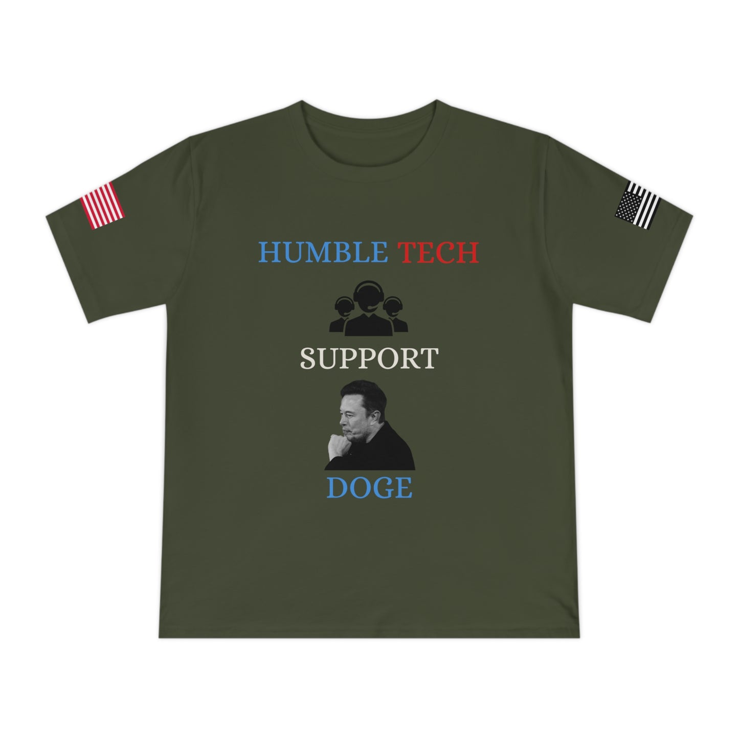 Elon Musk’s ‘Humble Tech Support’ DOGE Initiative Tee _100% Organic Cotton