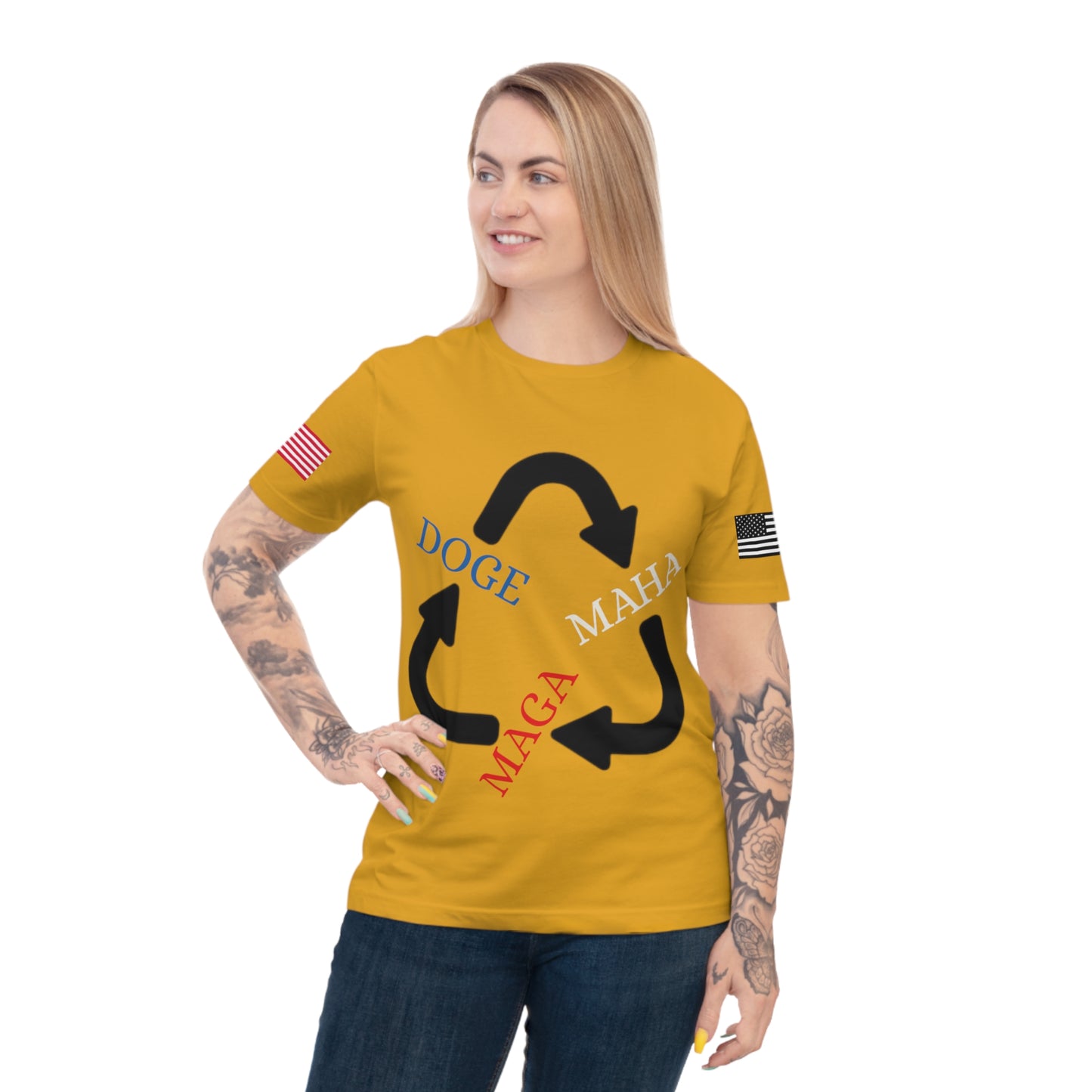 MAGA MAHA DOGE Cycle Tee _100% Organic Cotton T-Shirt