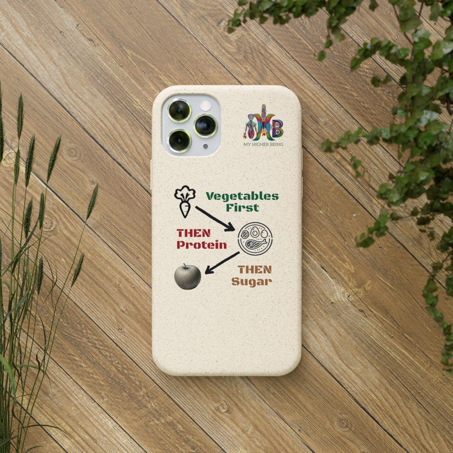 'Vegetables First'_Plastic Free Biodegradable Phone Case