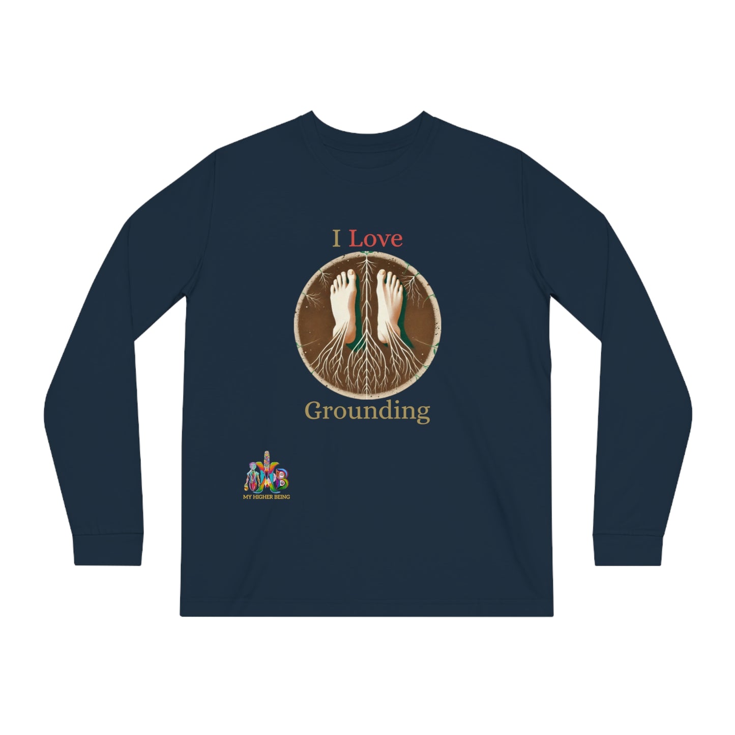'I Love Grounding'_100% Organic Cotton Long Sleeve Tee
