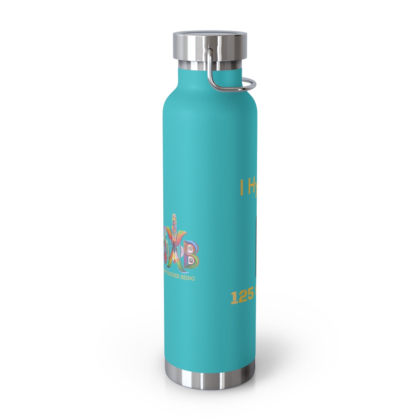 'I Hydrate 125 OZ/DAY'_Copper Vacuum Insulated Bottle, 22oz