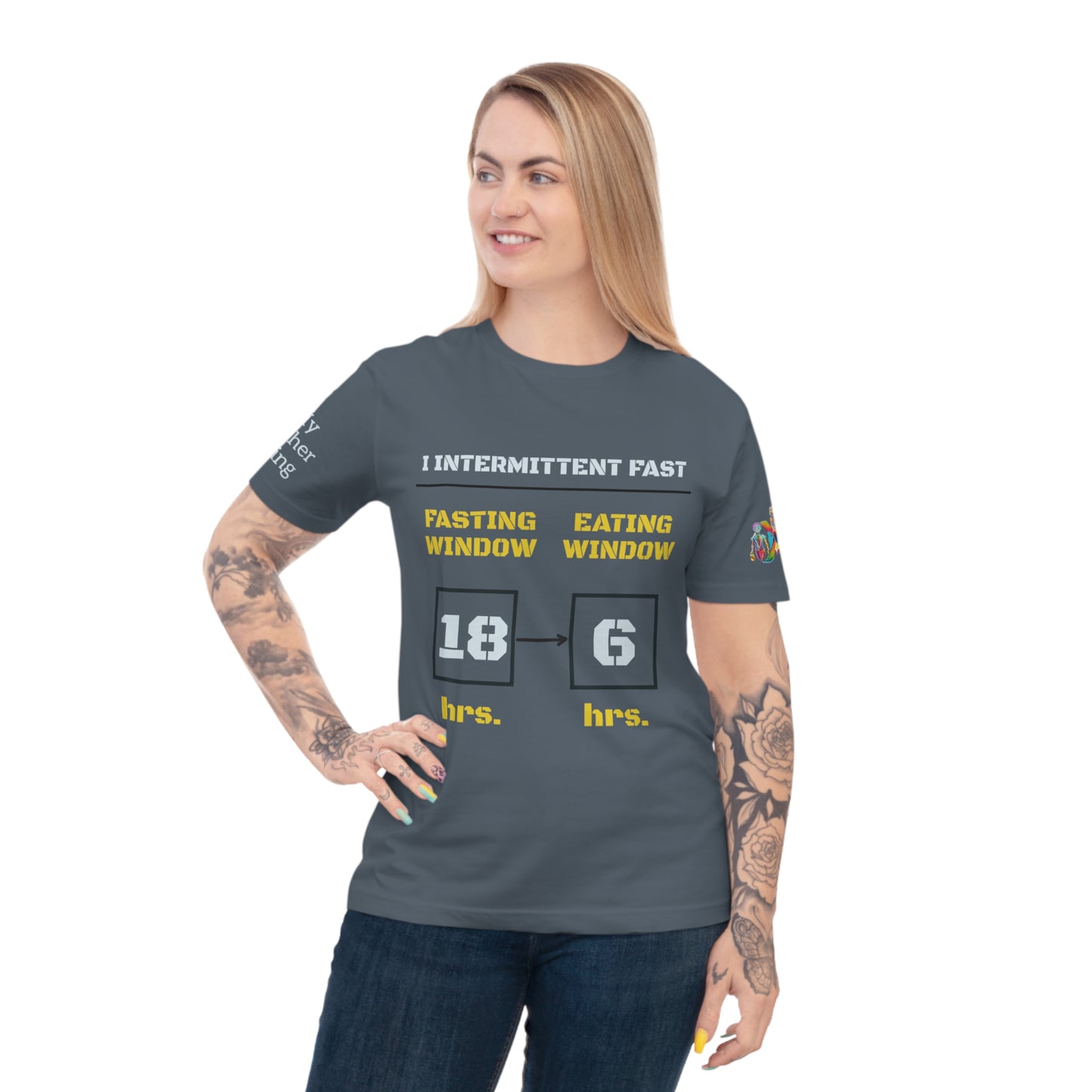 'I Intermittent Fast_18-6' (MHB EDITION)_100% Organic Cotton Unisex T-Shirt - My Higher Being