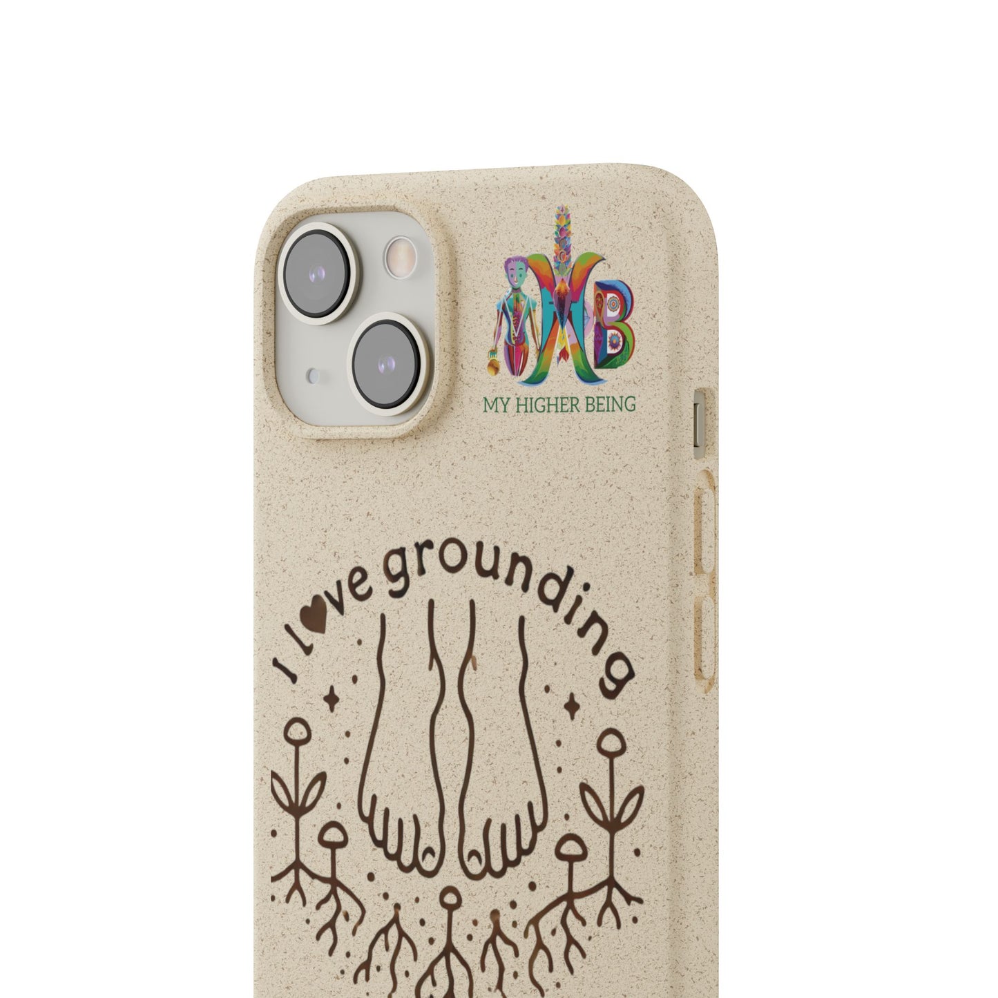 'I Love Grounding'_Plastic Free Biodegradable Phone Case