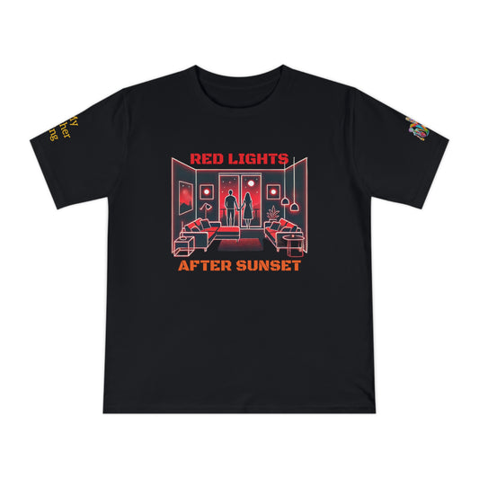 'Red Lights After Sunset' (MHB EDITION)_100% Organic Cotton T-Shirt
