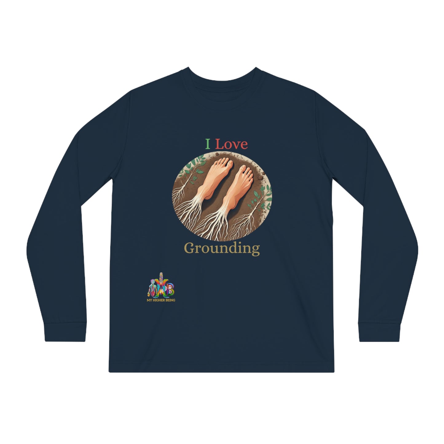 'I Love Grounding'_100% Organic Cotton Long Sleeve Tee