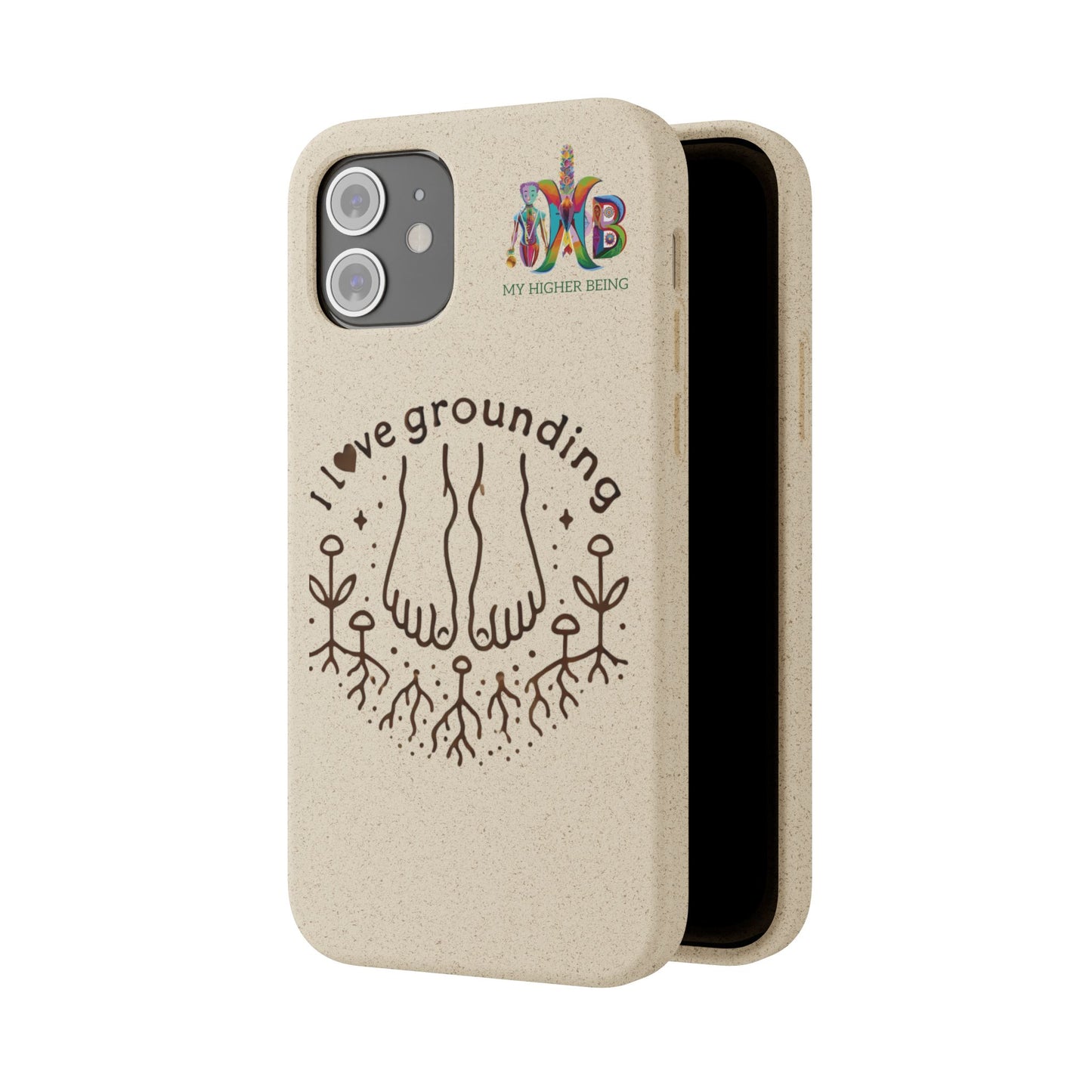 'I Love Grounding'_Plastic Free Biodegradable Phone Case