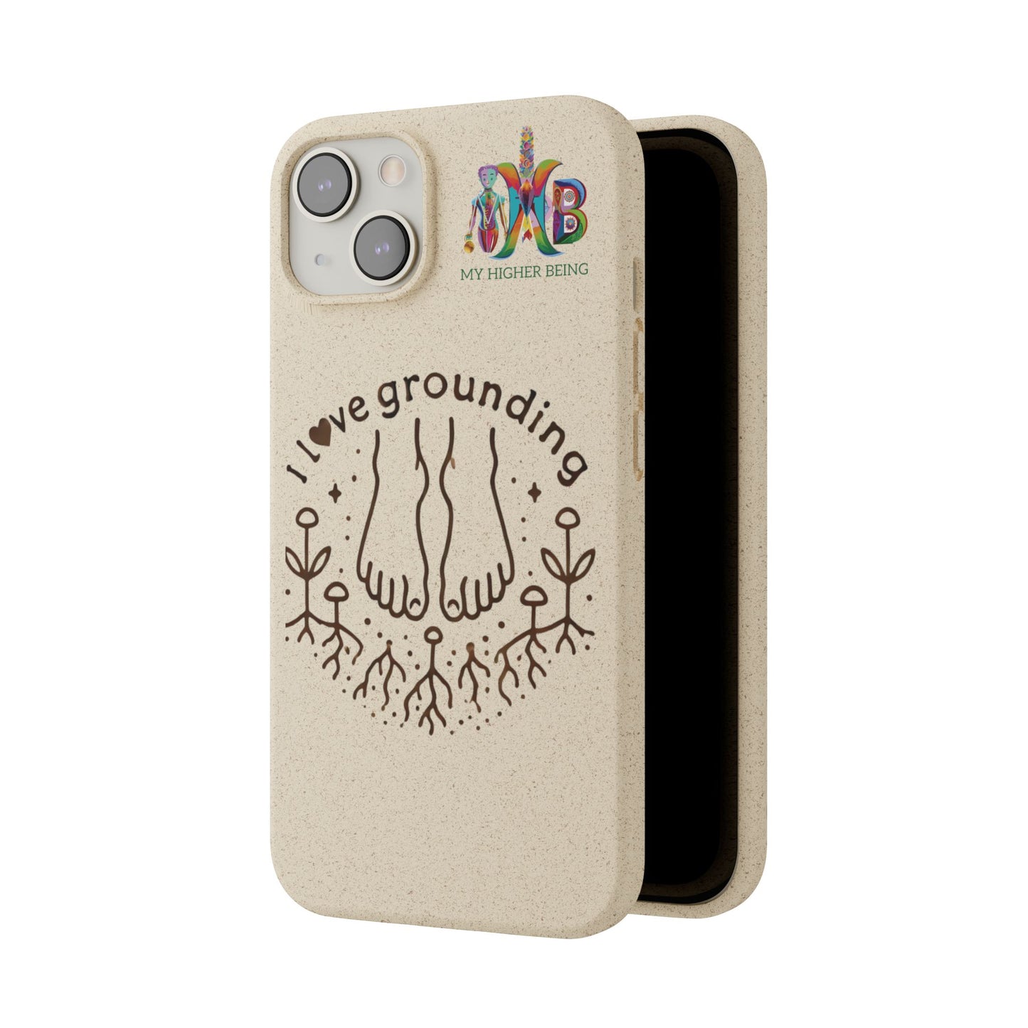 'I Love Grounding'_Plastic Free Biodegradable Phone Case