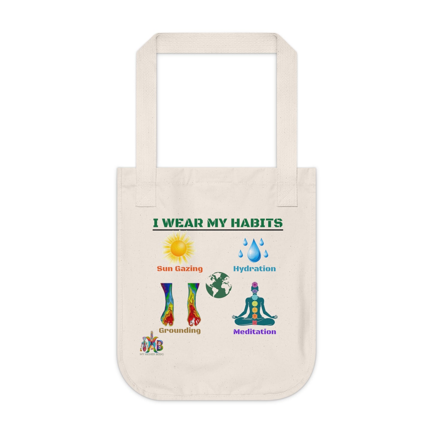 'I Wear My Habits'_100% Organic Cotton Canvas Tote Bag