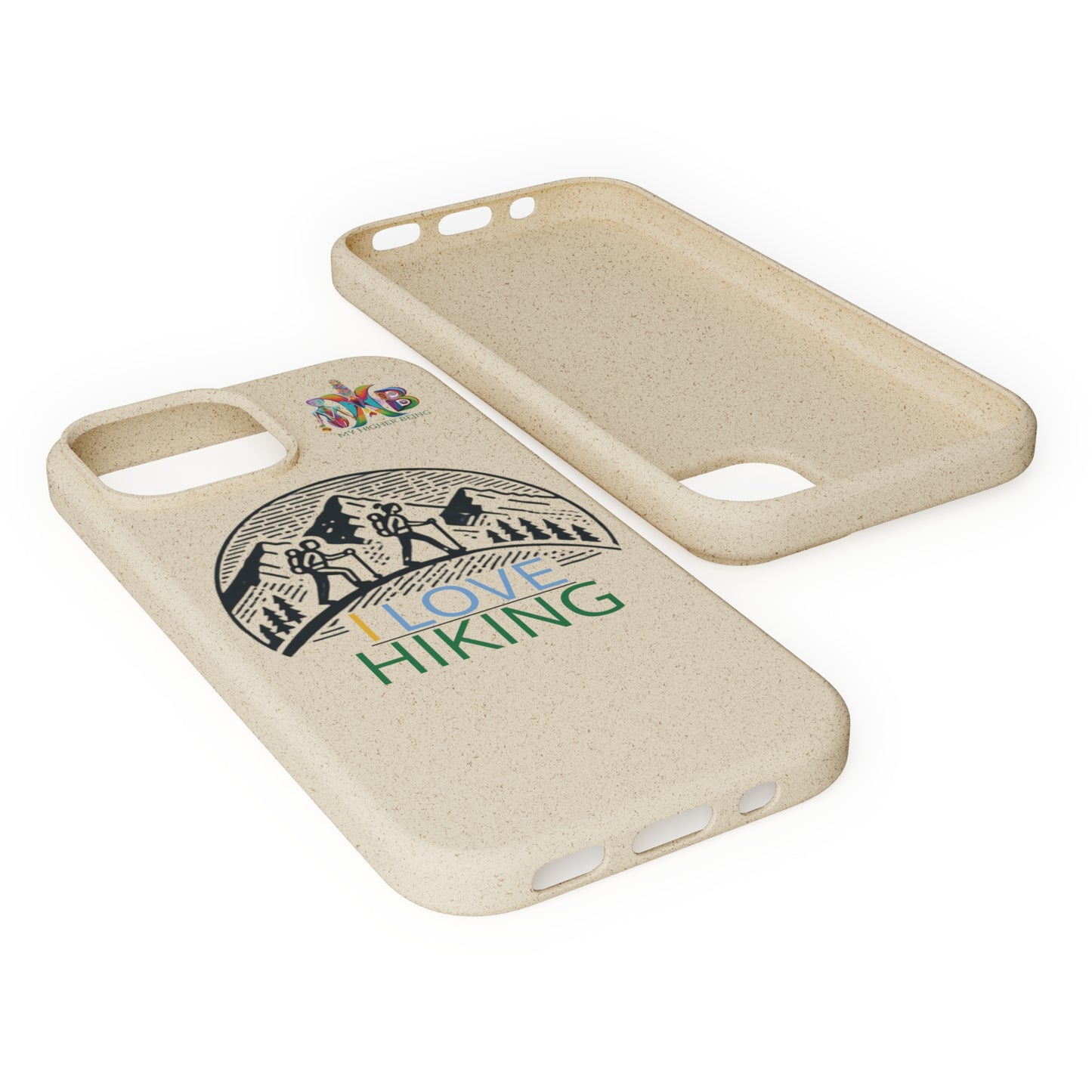 'I Love Hiking'_Plastic Free Biodegradable Phone Case
