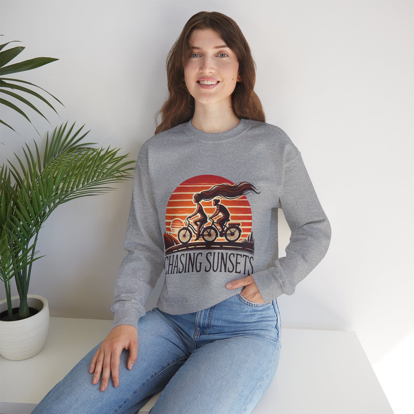 Chasing Sunsets Couples' Sweatshirt - My Higher Being