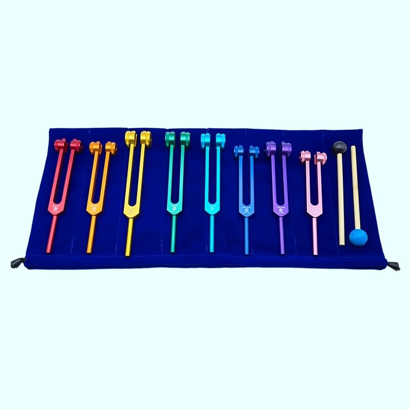 Colorful Tuning Forks Set (8 Forks) - My Higher Being