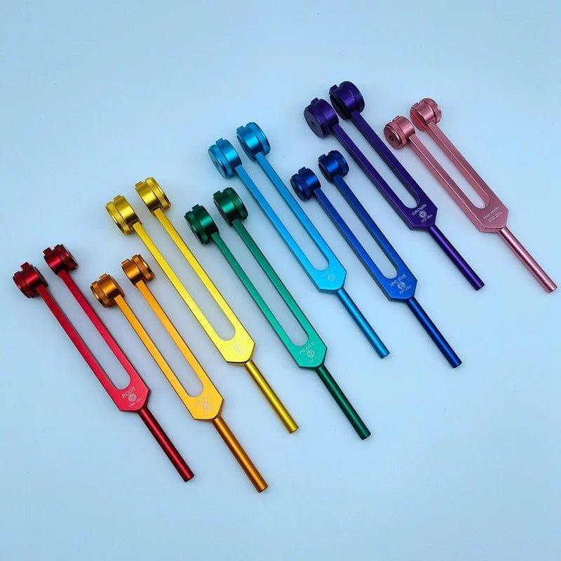 Colorful Tuning Forks Set (8 Forks) - My Higher Being