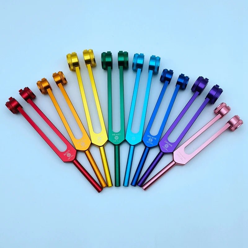Colorful Tuning Forks Set (8 Forks) - My Higher Being