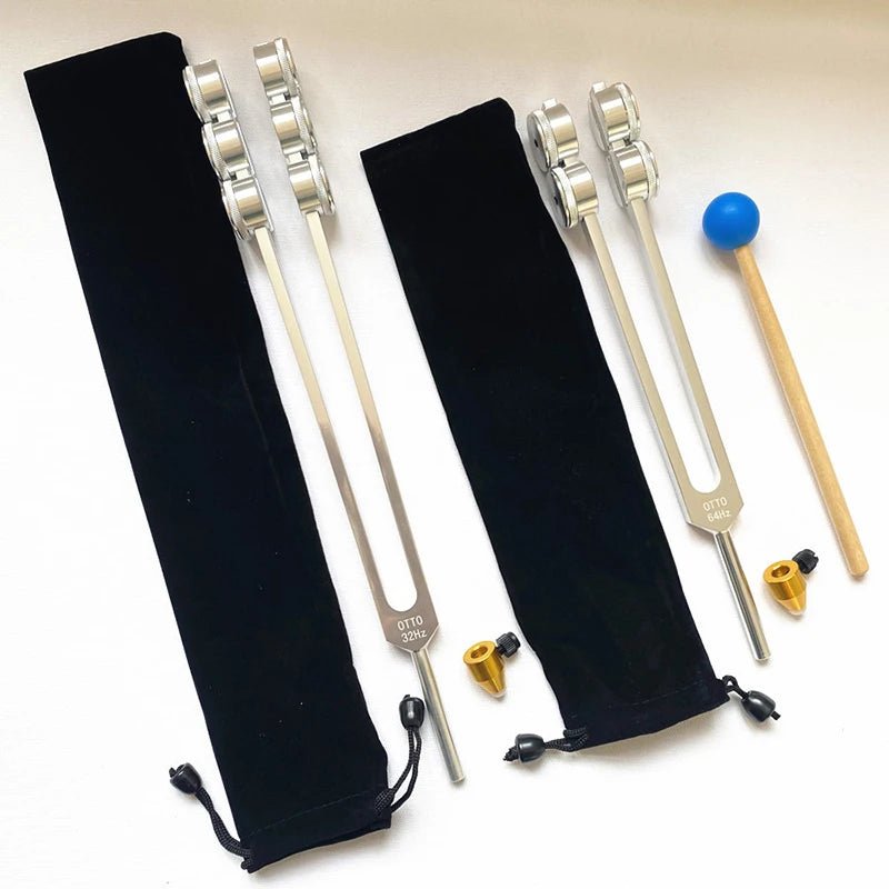 High - Quality Aluminum Alloy Tuning Forks Set - 32Hz & 64Hz - Sound Therapy - My Higher Being