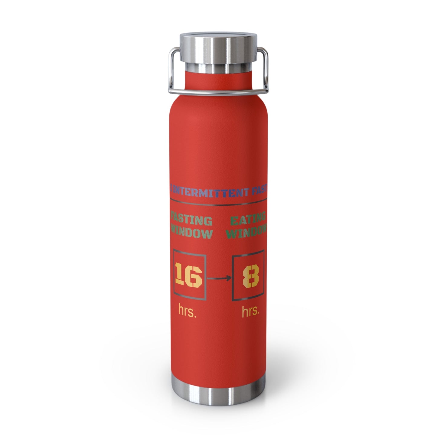 'I Intermittent Fast_16 - 8'_Copper Vacuum Insulated Bottle, 22oz - My Higher Being