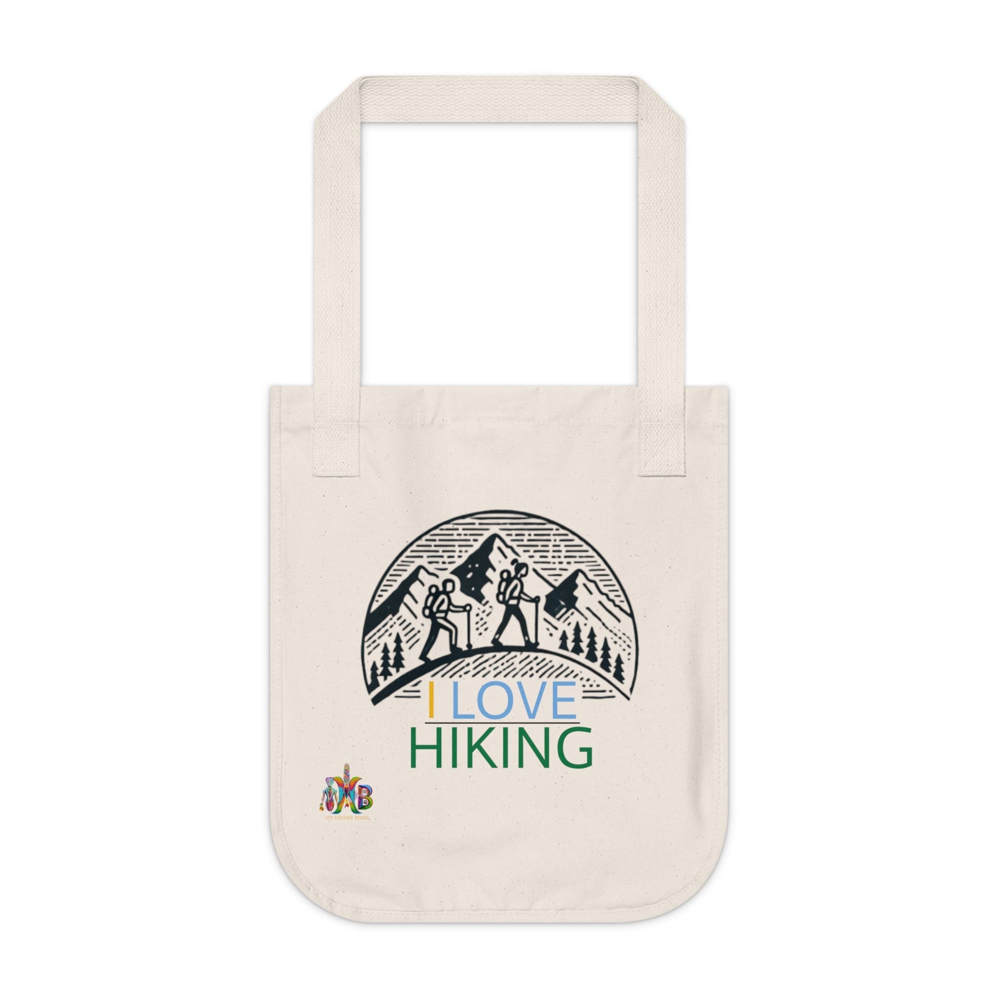 'I Love Hiking'_100% Organic Cotton Canvas Tote Bag - My Higher Being