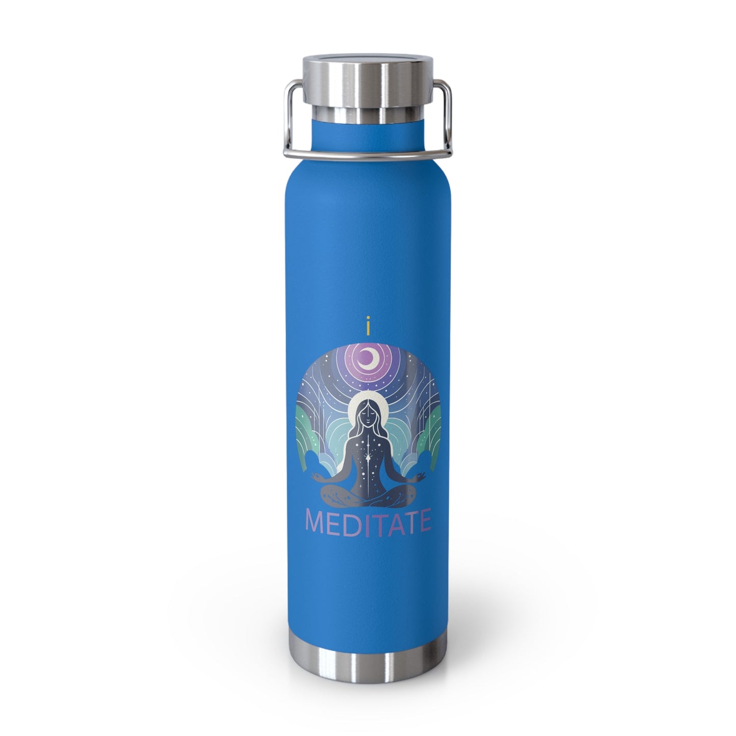'I Meditate'_Copper Vacuum Insulated Bottle, 22oz - My Higher Being