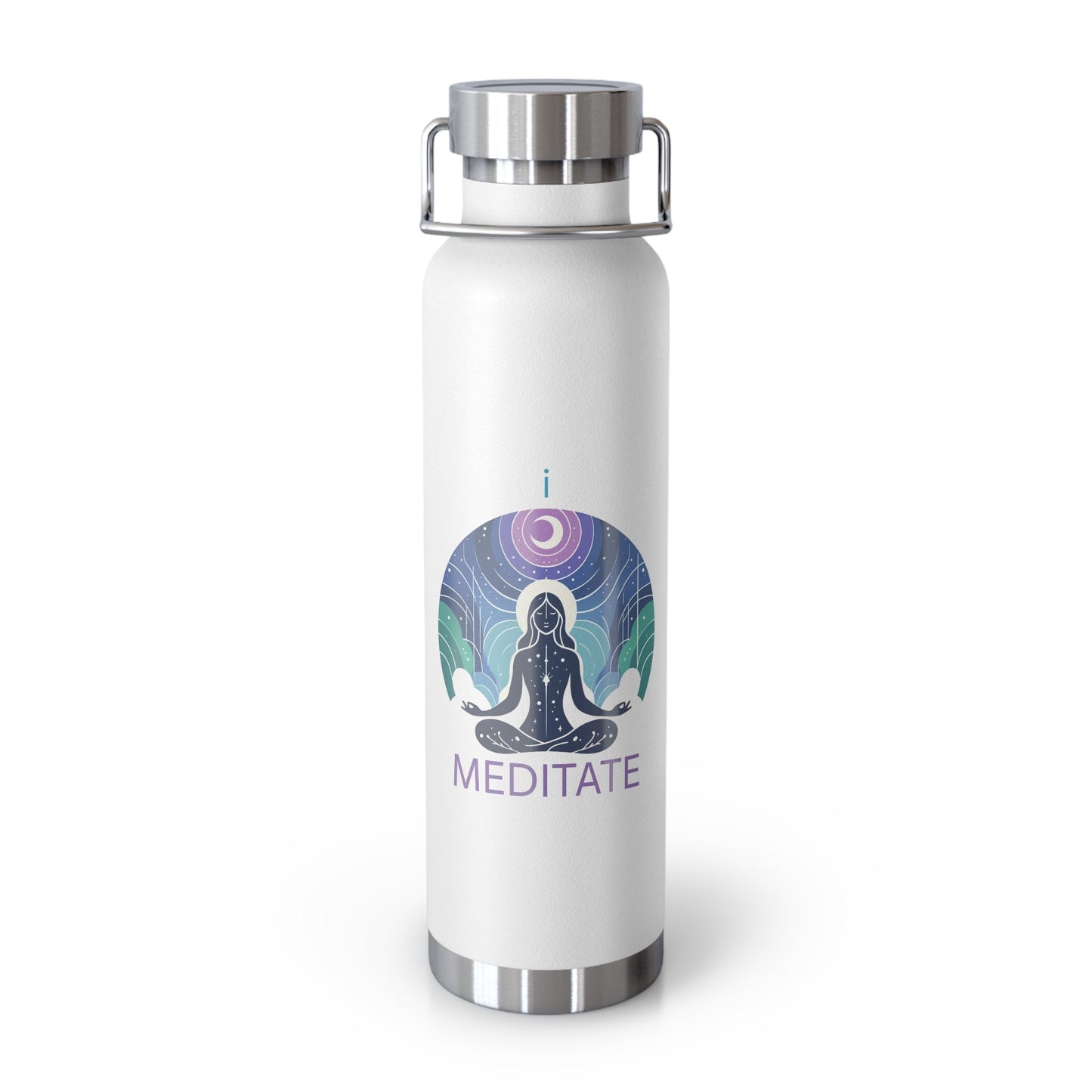 'I Meditate'_Copper Vacuum Insulated Bottle, 22oz - My Higher Being