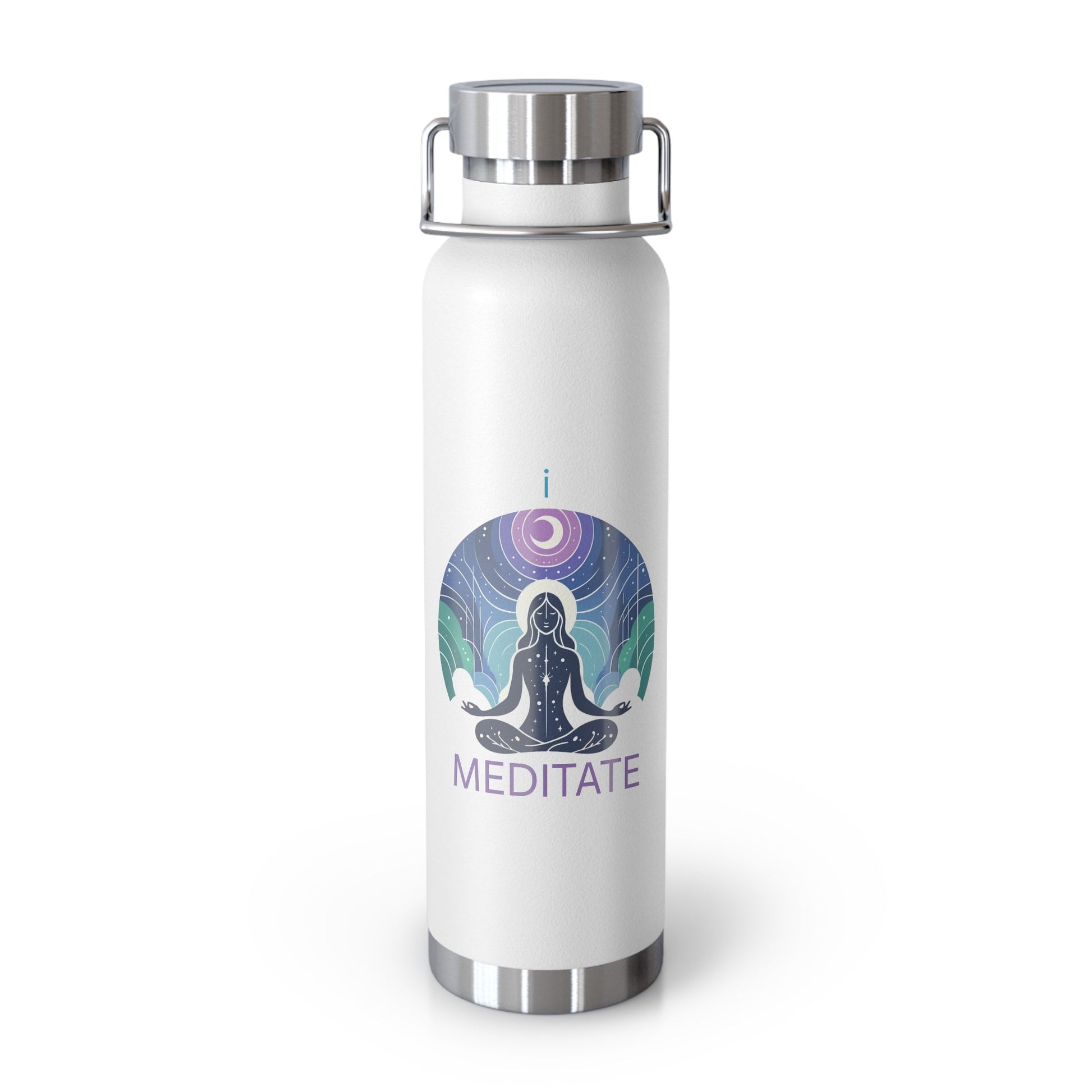 'I Meditate'_Copper Vacuum Insulated Bottle, 22oz - My Higher Being