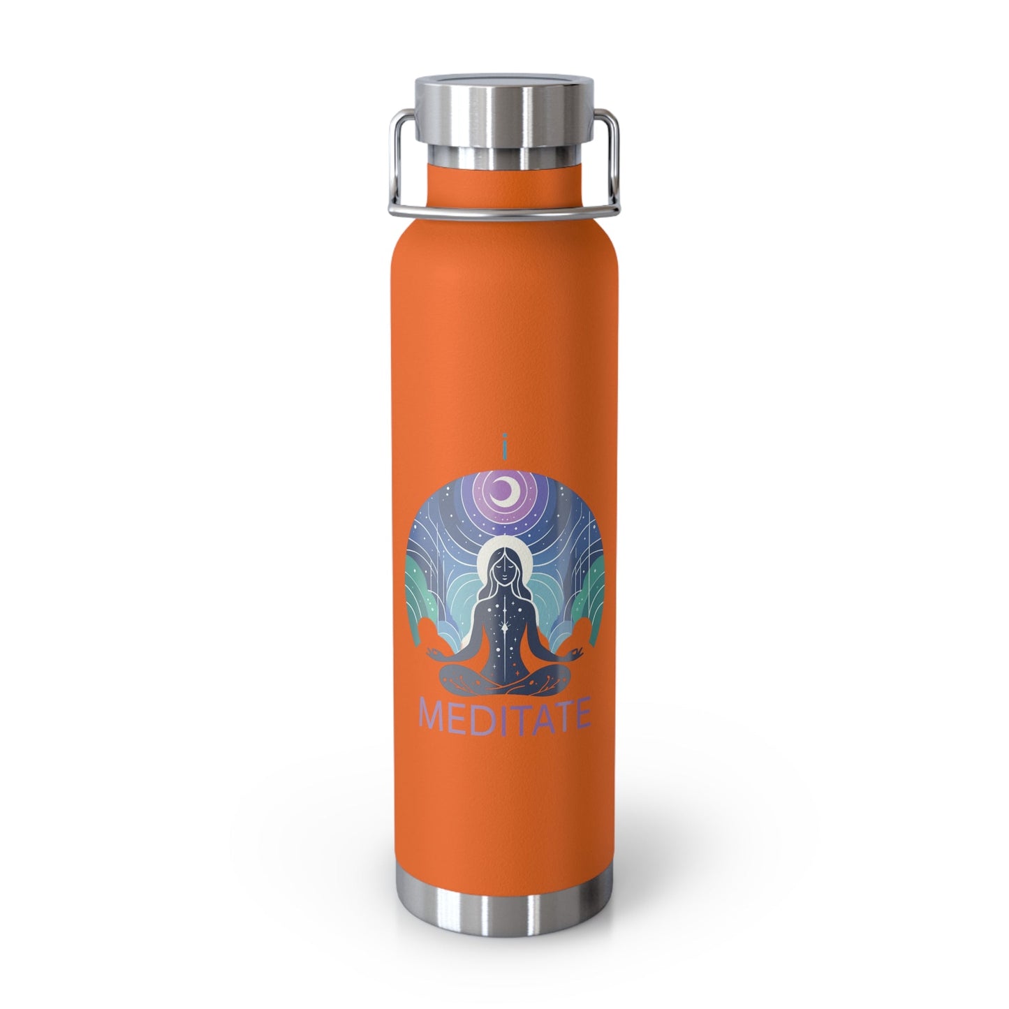 'I Meditate'_Copper Vacuum Insulated Bottle, 22oz - My Higher Being