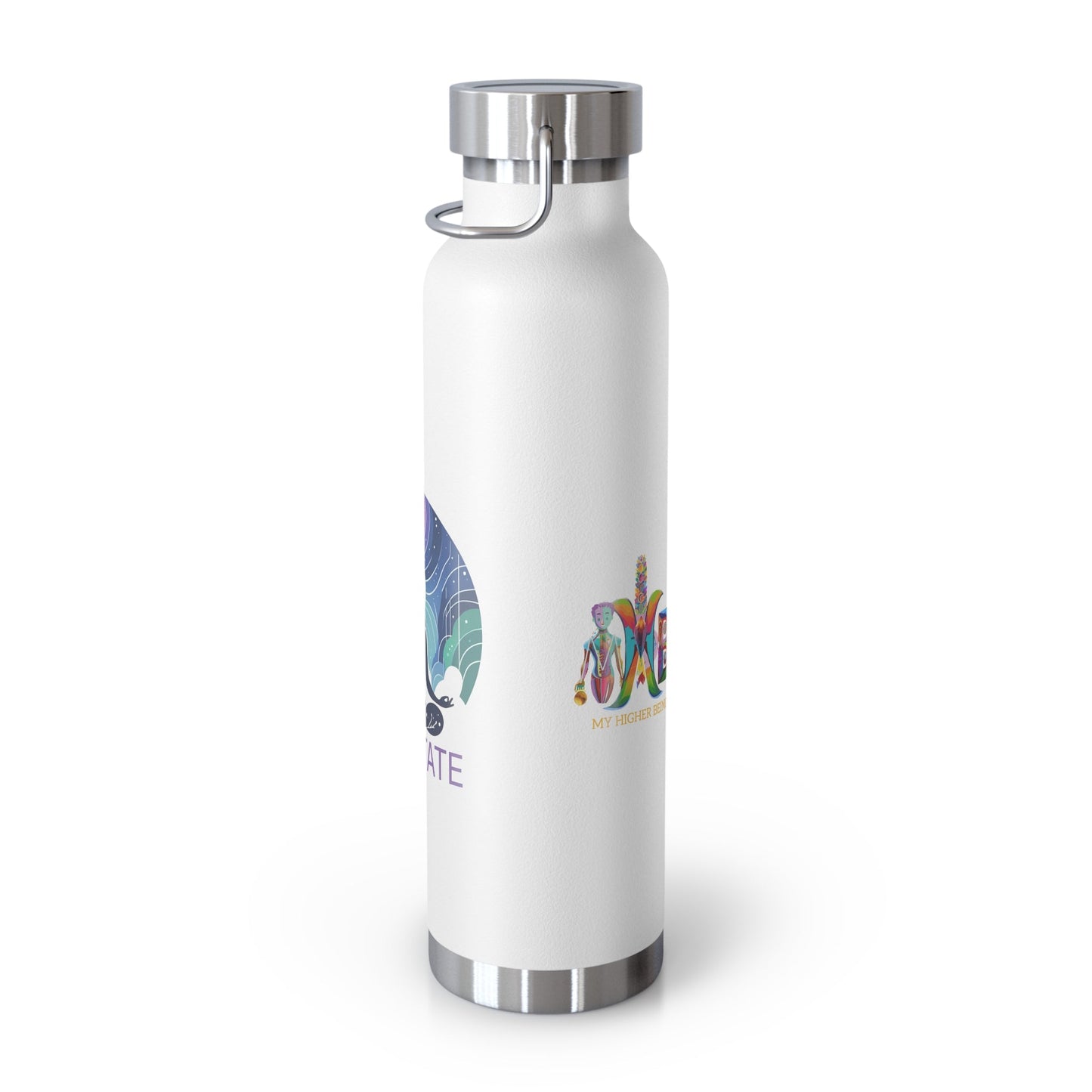 'I Meditate'_Copper Vacuum Insulated Bottle, 22oz - My Higher Being