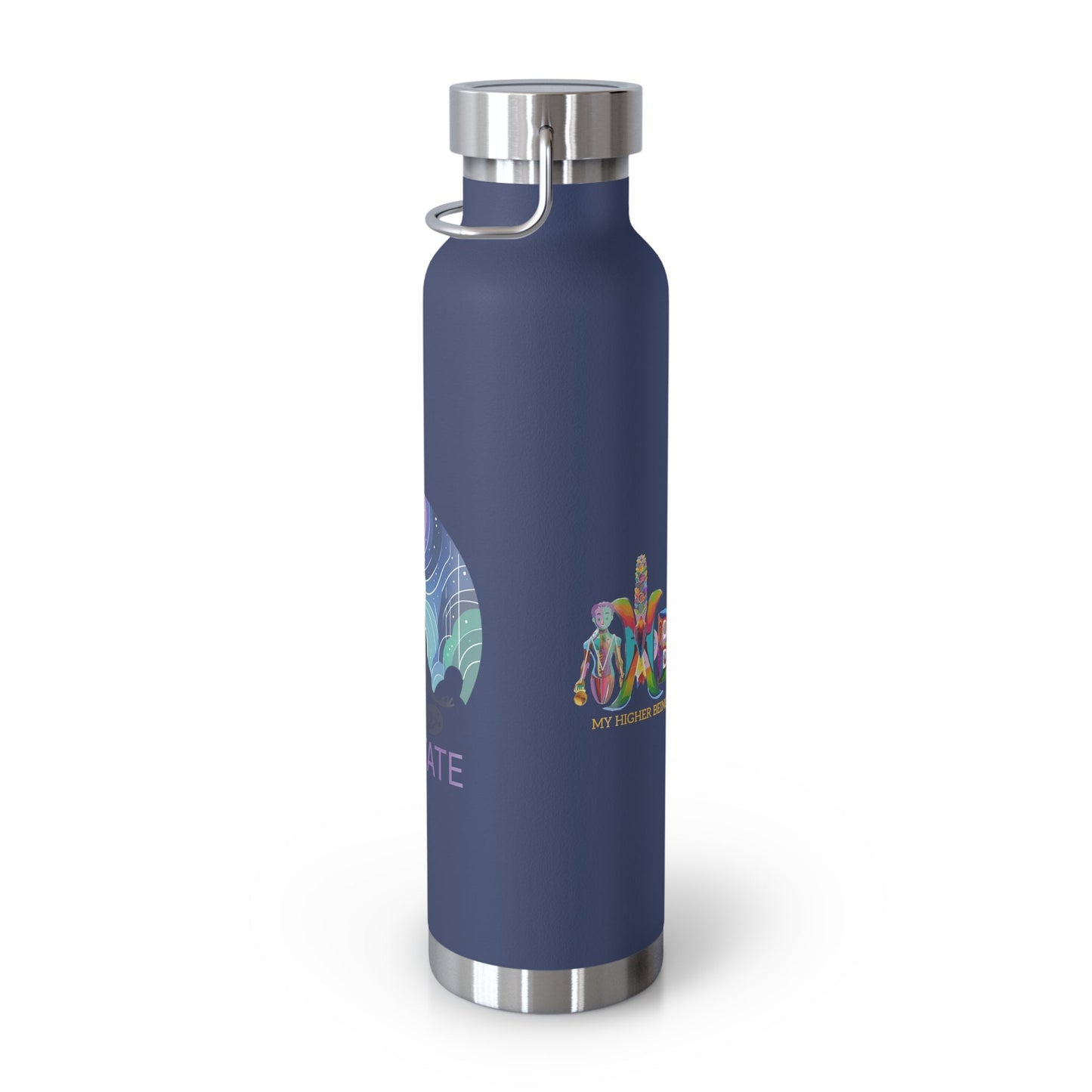 'I Meditate'_Copper Vacuum Insulated Bottle, 22oz - My Higher Being