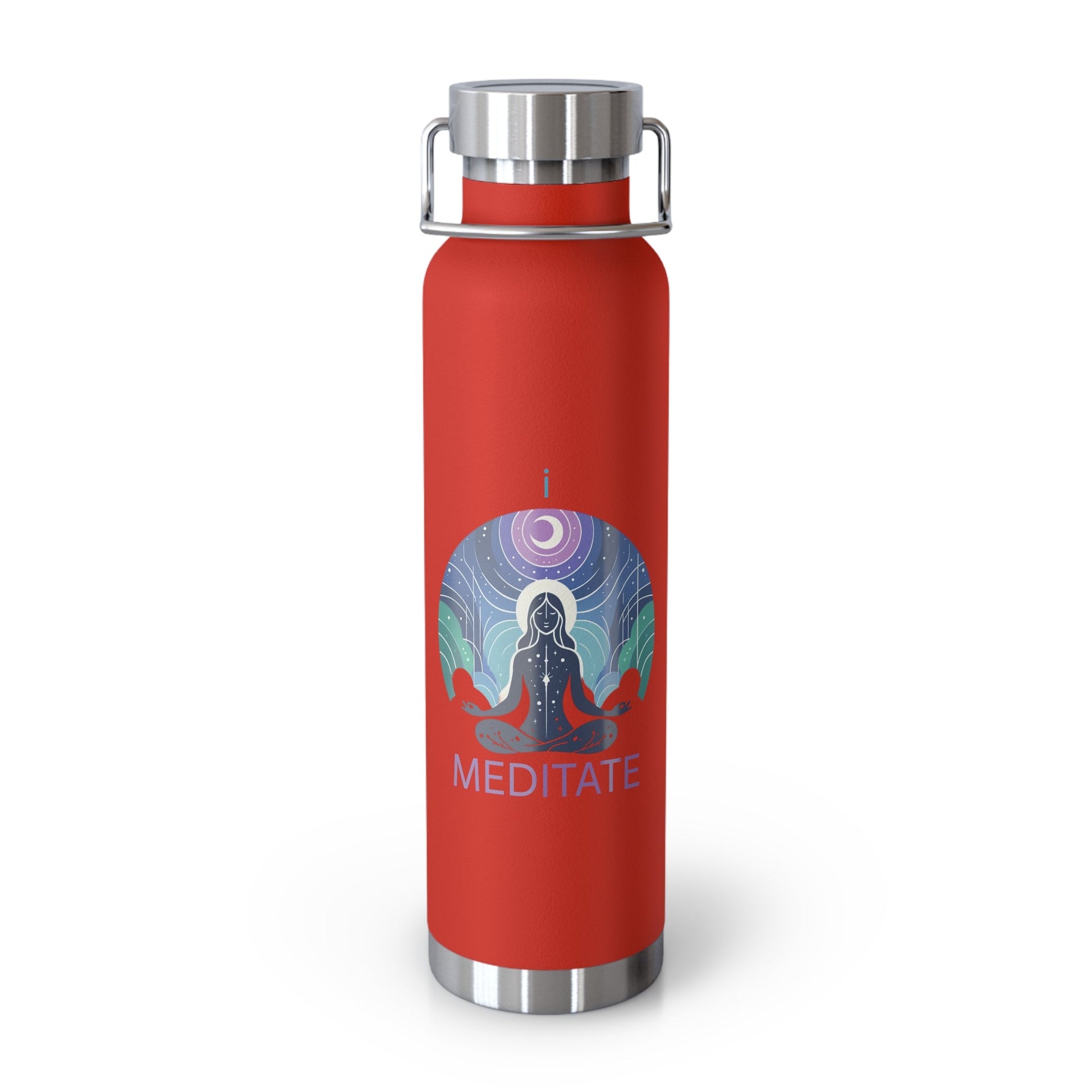 'I Meditate'_Copper Vacuum Insulated Bottle, 22oz - My Higher Being