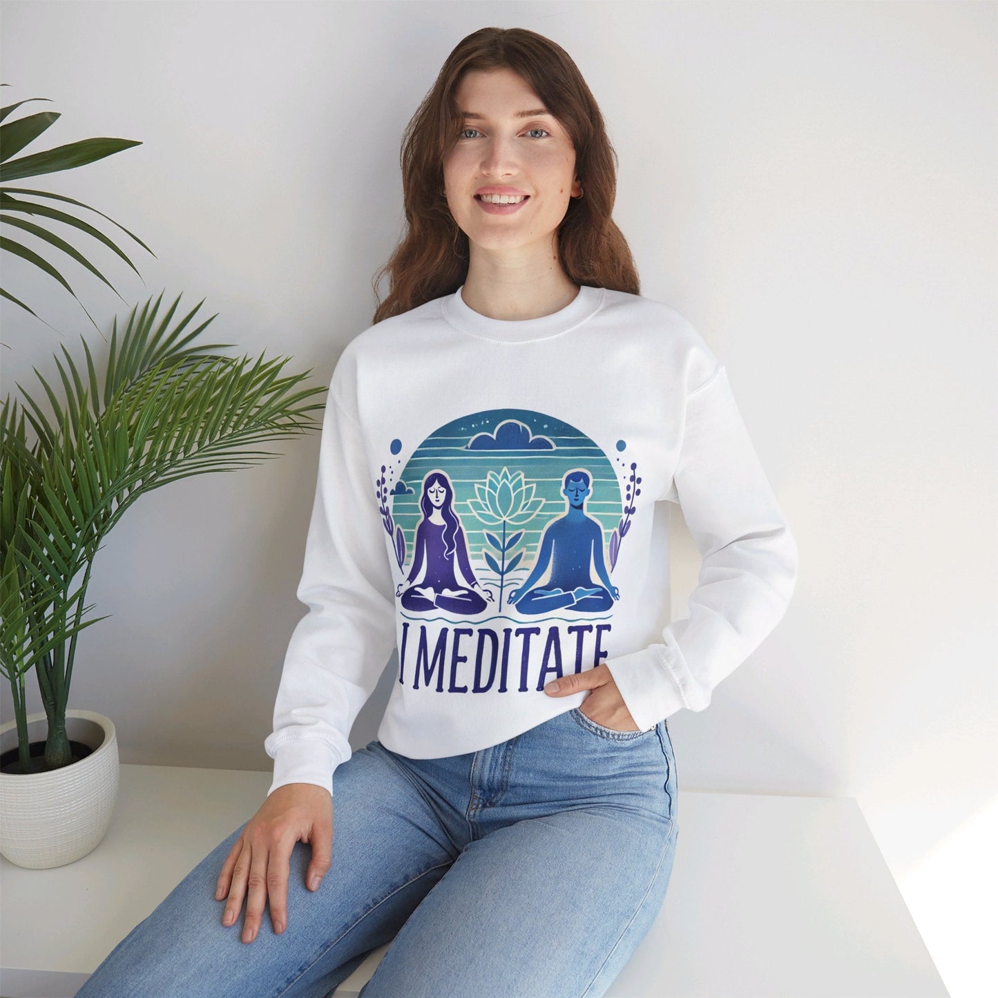 I Meditate Couples' Sweatshirt - My Higher Being