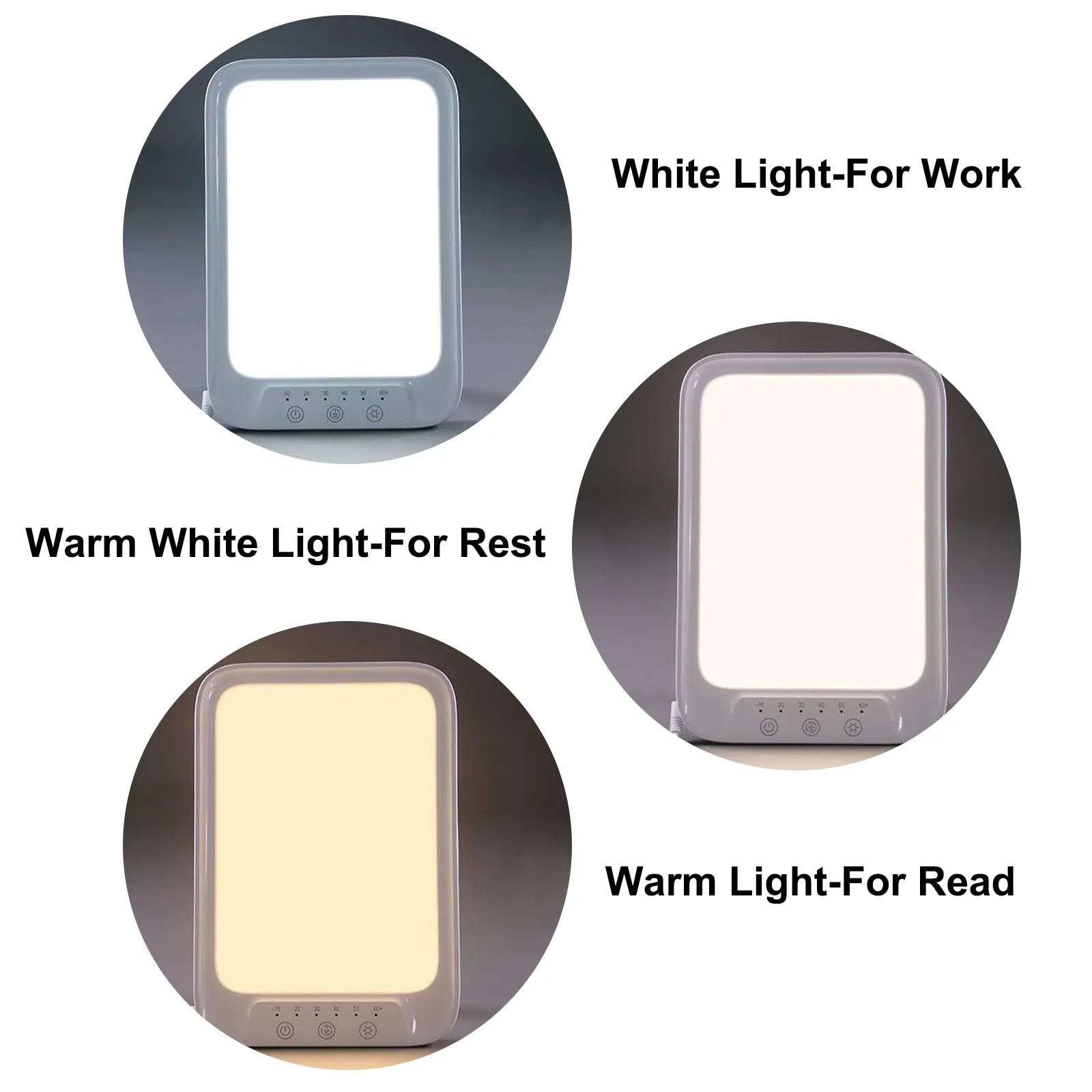 LED Therapy Lamp: 20,000 Lux, Dual - Tone, 3 Colors, 5 Brightness Levels (EU Plug) - My Higher Being