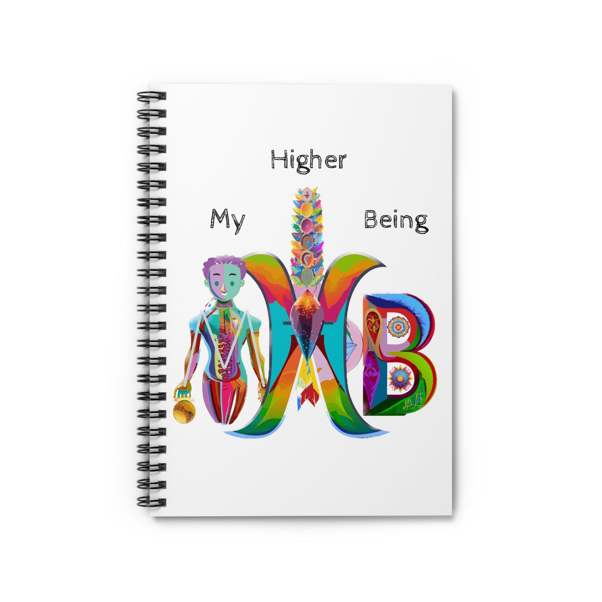 My Higher Being_Spiral Notebook - Ruled Line_White - My Higher Being