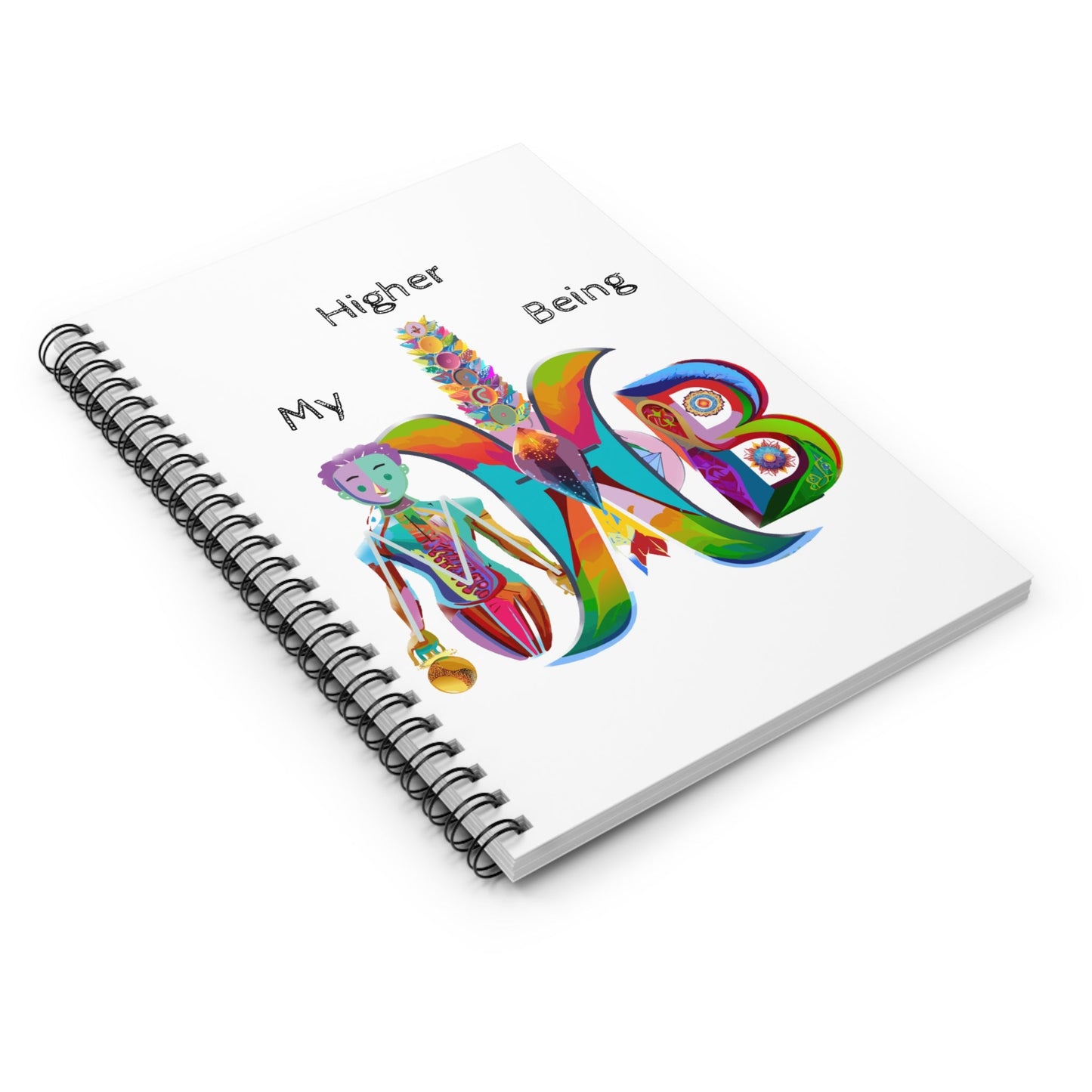 My Higher Being_Spiral Notebook - Ruled Line_White - My Higher Being