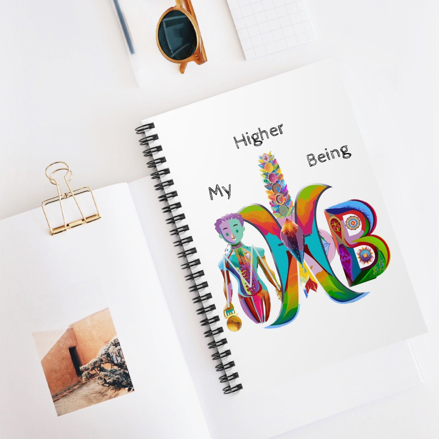 My Higher Being_Spiral Notebook - Ruled Line_White - My Higher Being