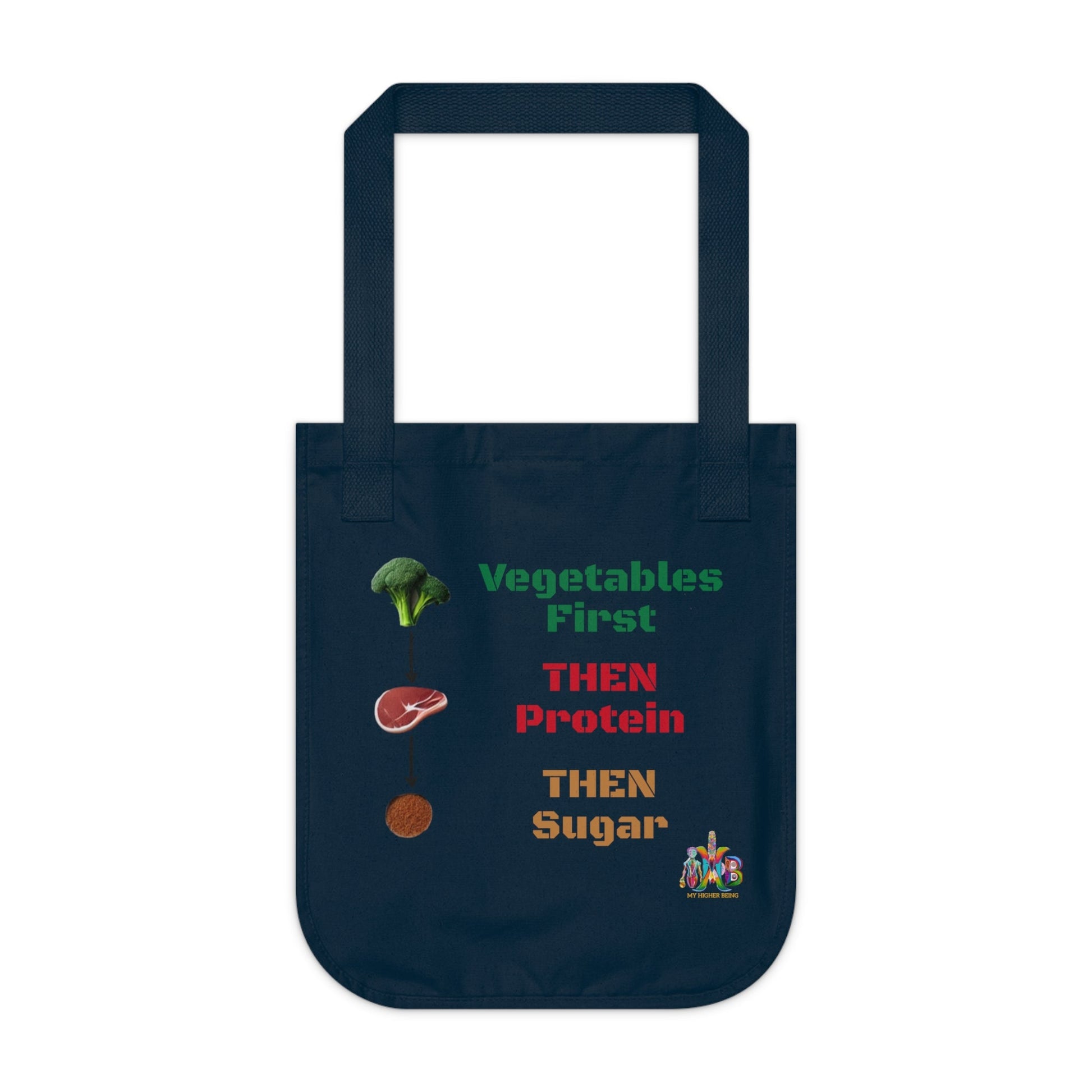 'Vegetables First'_100% Organic Cotton Canvas Tote Bag - My Higher Being