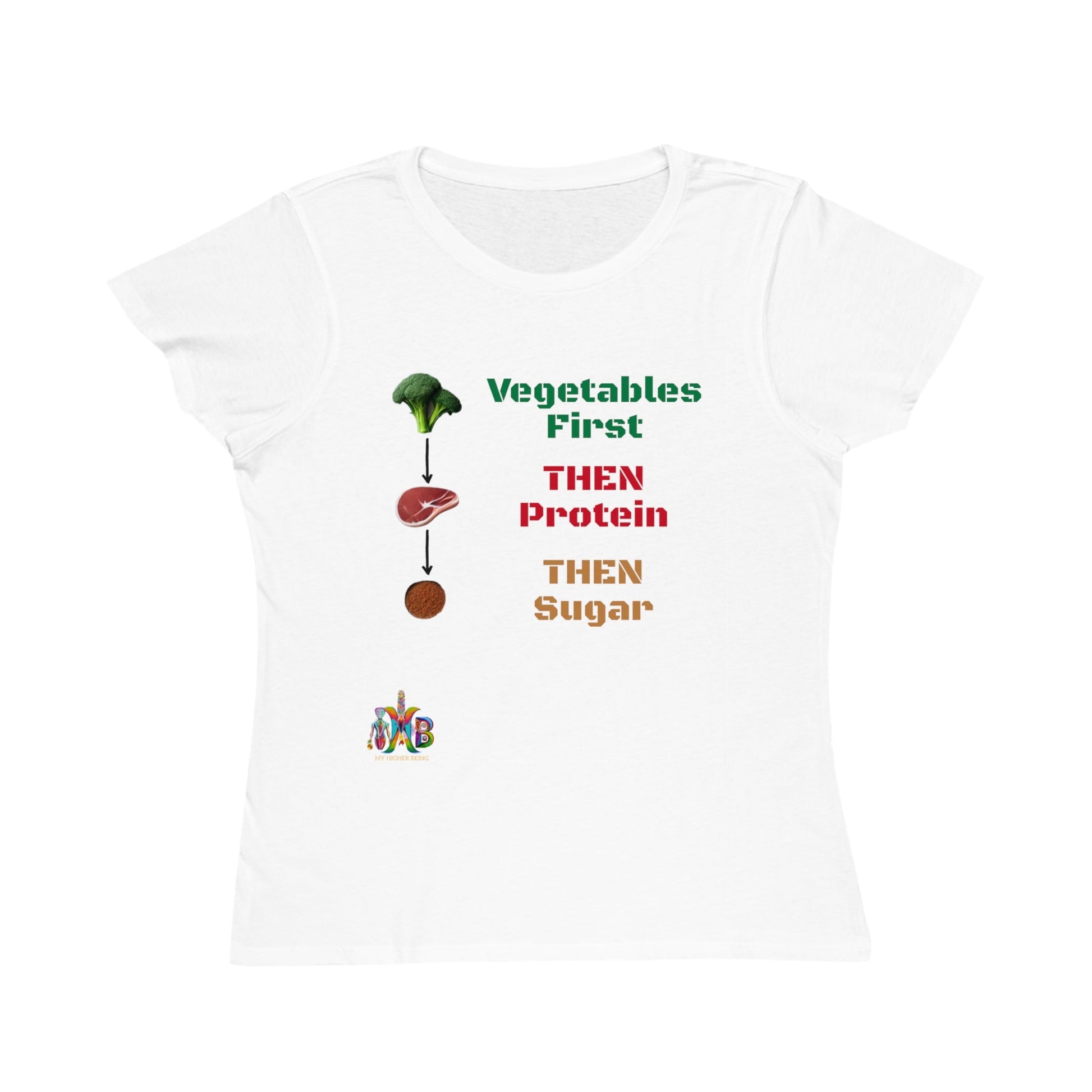 'Vegetables First'_100% Organic Women's Classic T-Shirt - My Higher Being