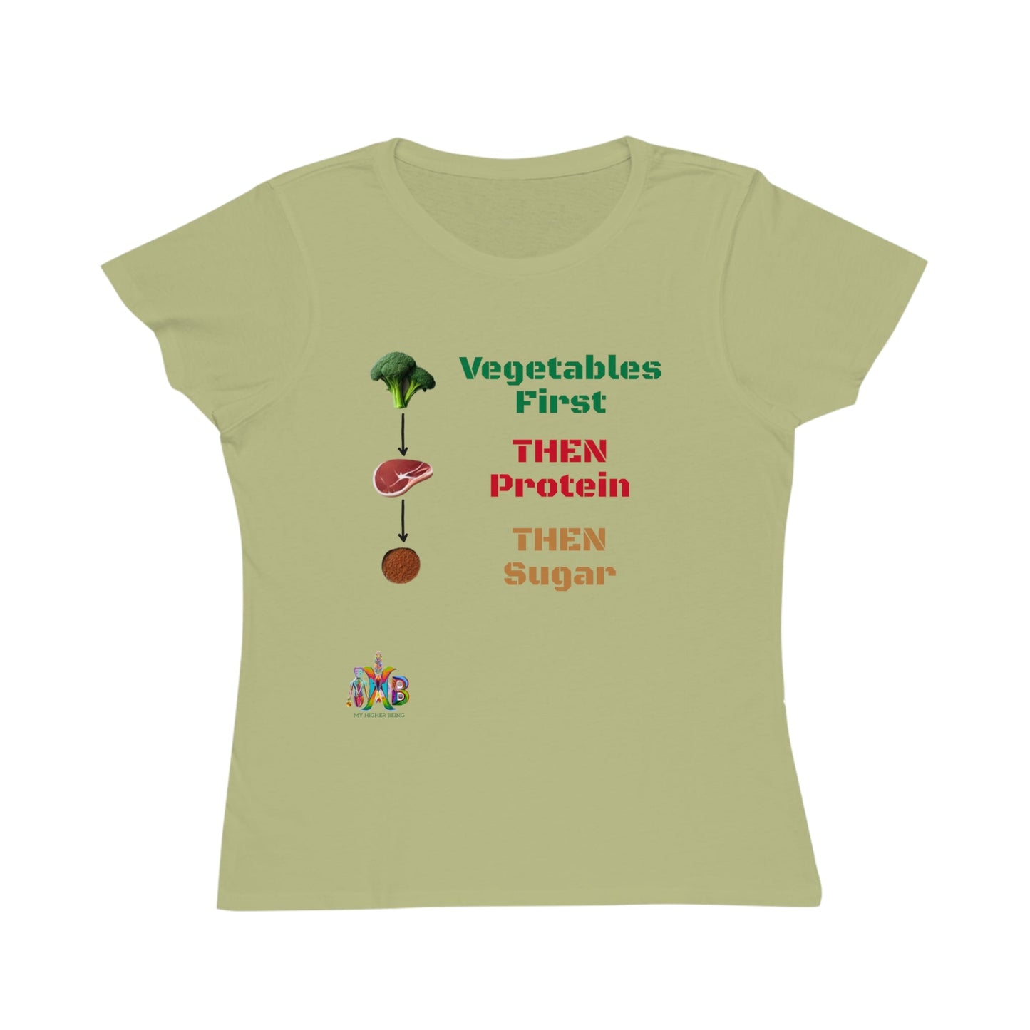 'Vegetables First'_100% Organic Women's Classic T-Shirt - My Higher Being