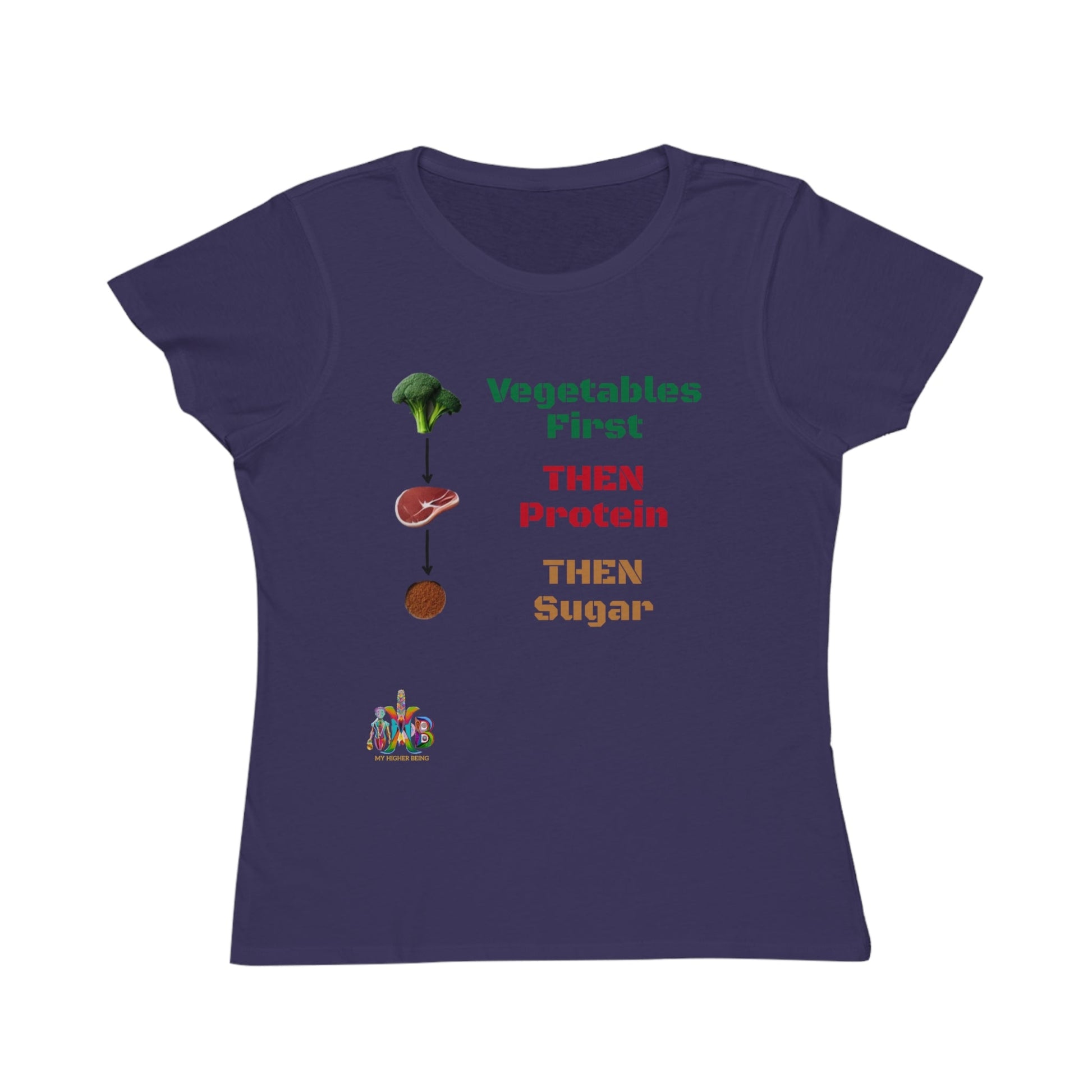 'Vegetables First'_100% Organic Women's Classic T-Shirt - My Higher Being