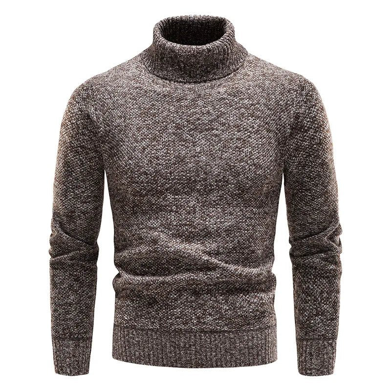 Wool Turtleneck Sweater - Casual Solid Pullover - My Higher Being