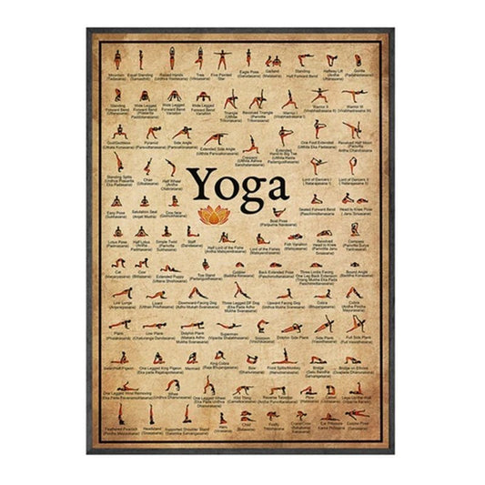 Yoga Ashtanga Practice Chart - Hand Painted Canvas Poster - My Higher Being