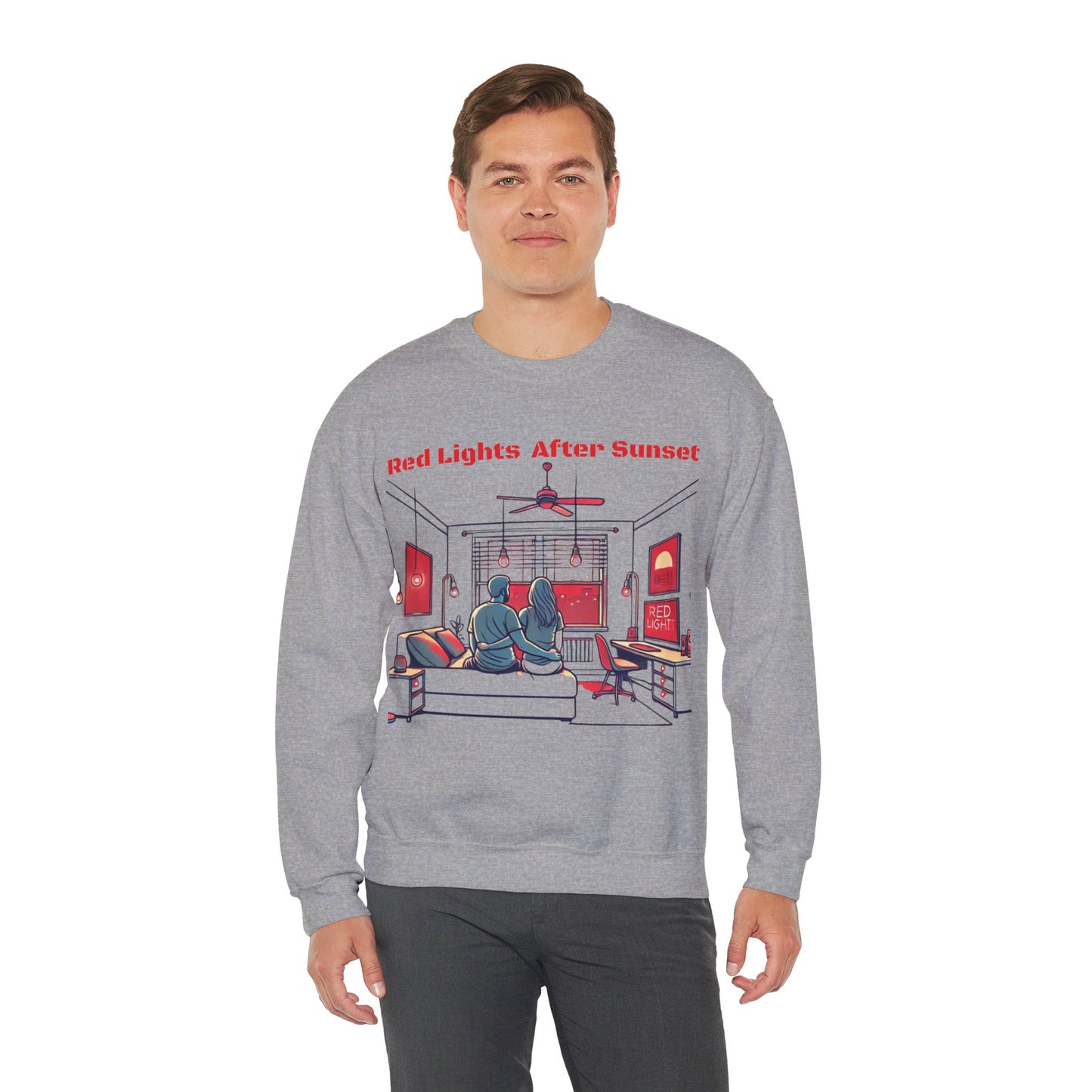 Red Lights After Sunset Couples' Sweatshirt - My Higher Being