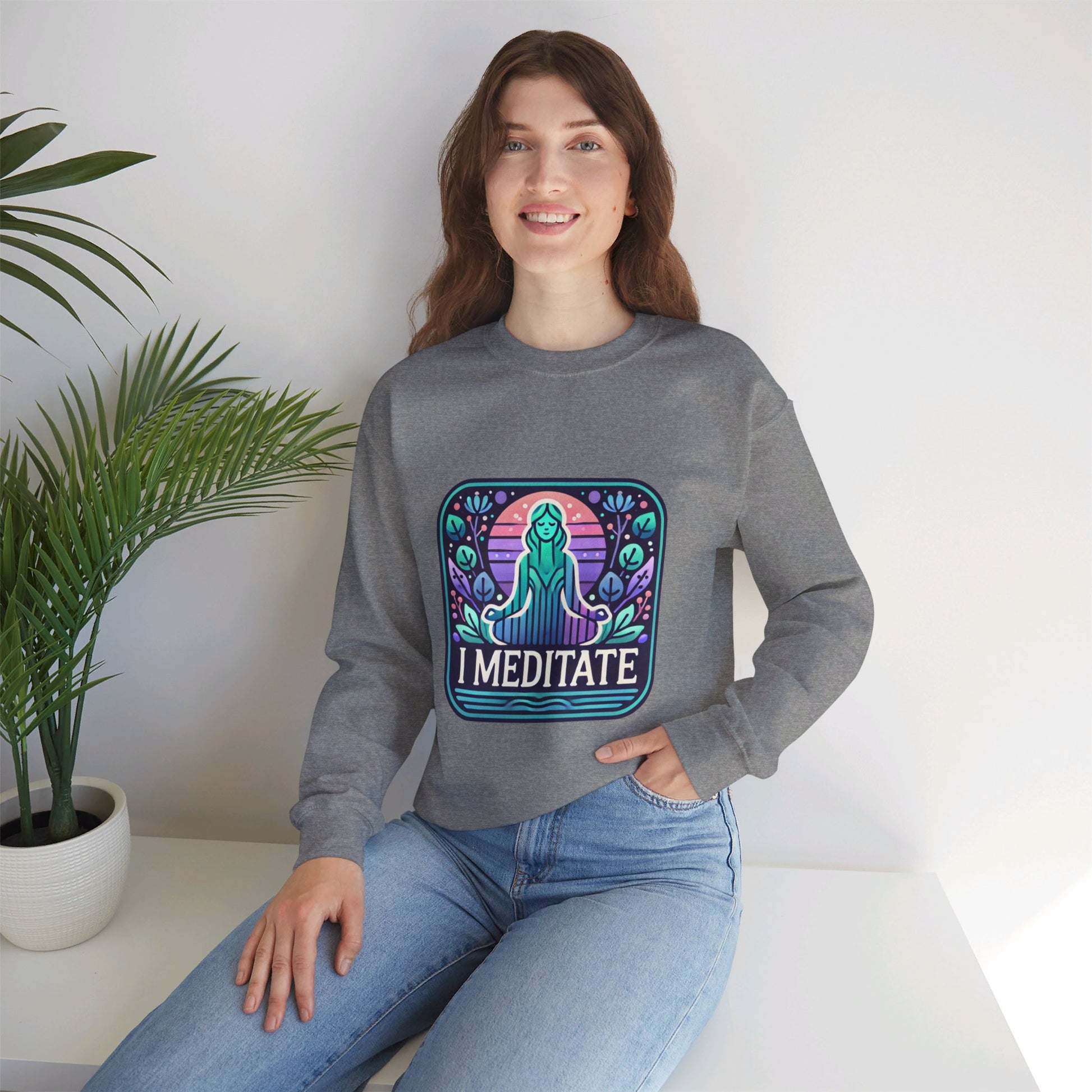 I Meditate Woman's Sweatshirt - My Higher Being