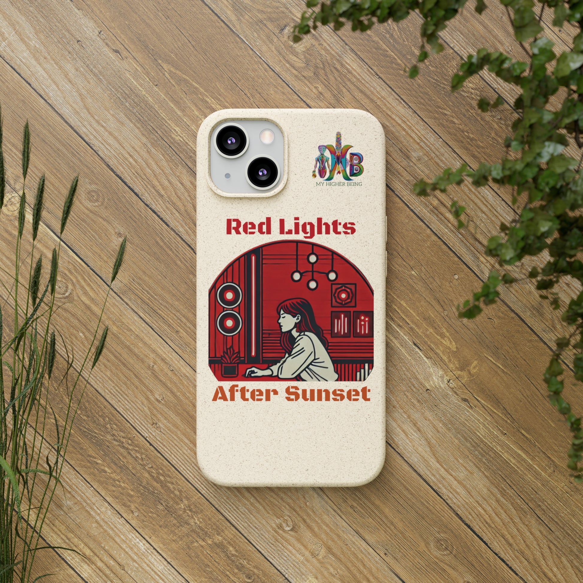 'Red Lights After Sunset'_Plastic Free Biodegradable Phone Case (MHB Edition) - My Higher Being