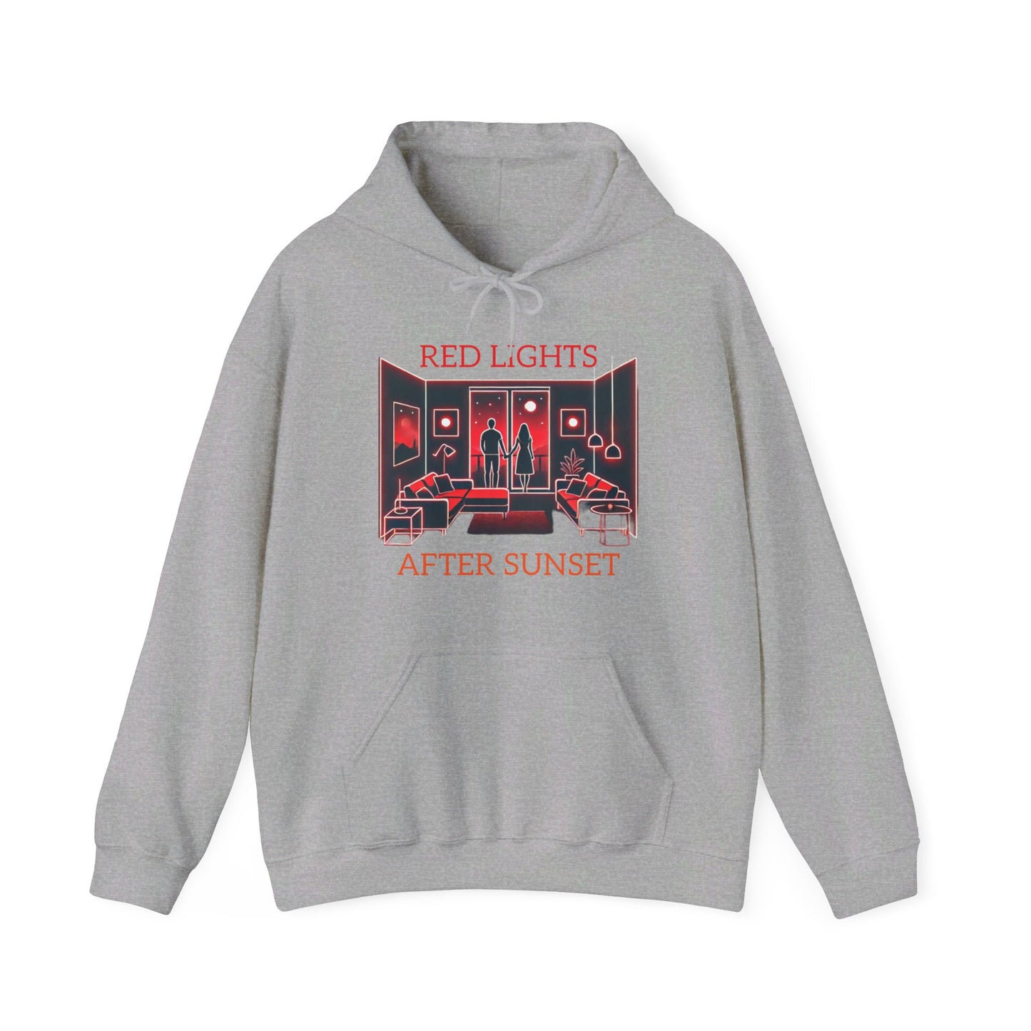 Red Lights After Sunset Couples' Hoodie - My Higher Being