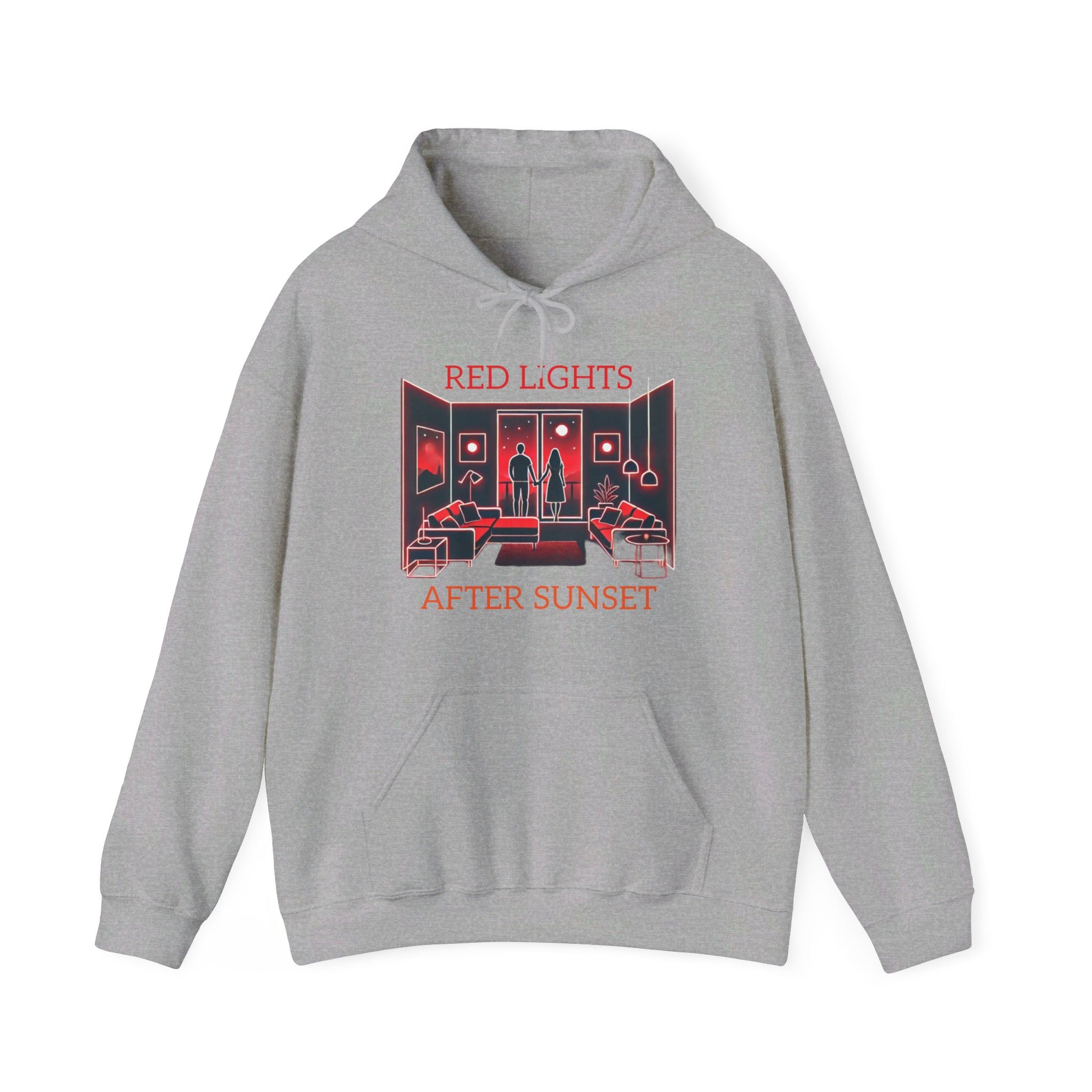 Red Lights After Sunset Couples' Hoodie - My Higher Being