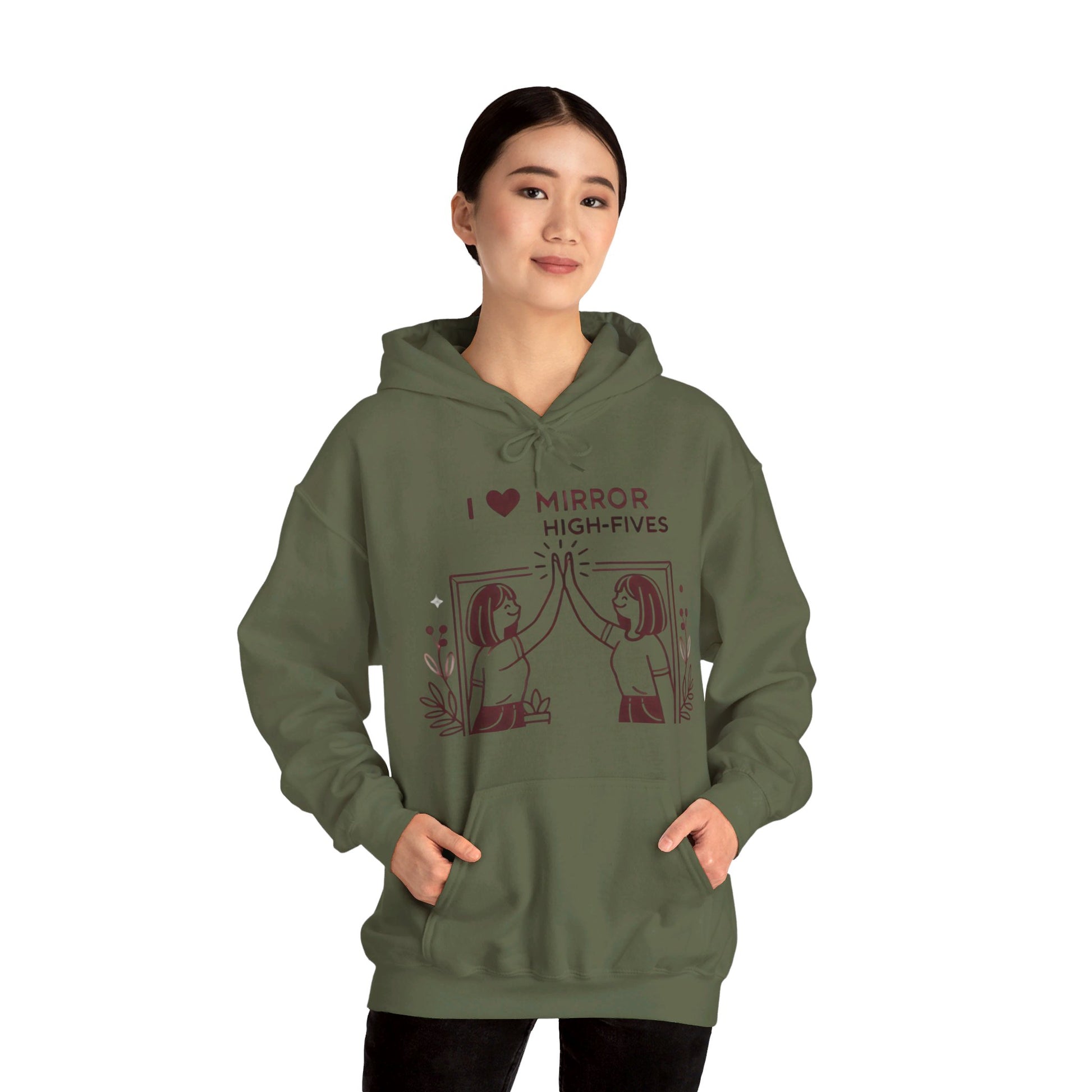 I Love Mirror High Fives Woman's Hoodie - My Higher Being