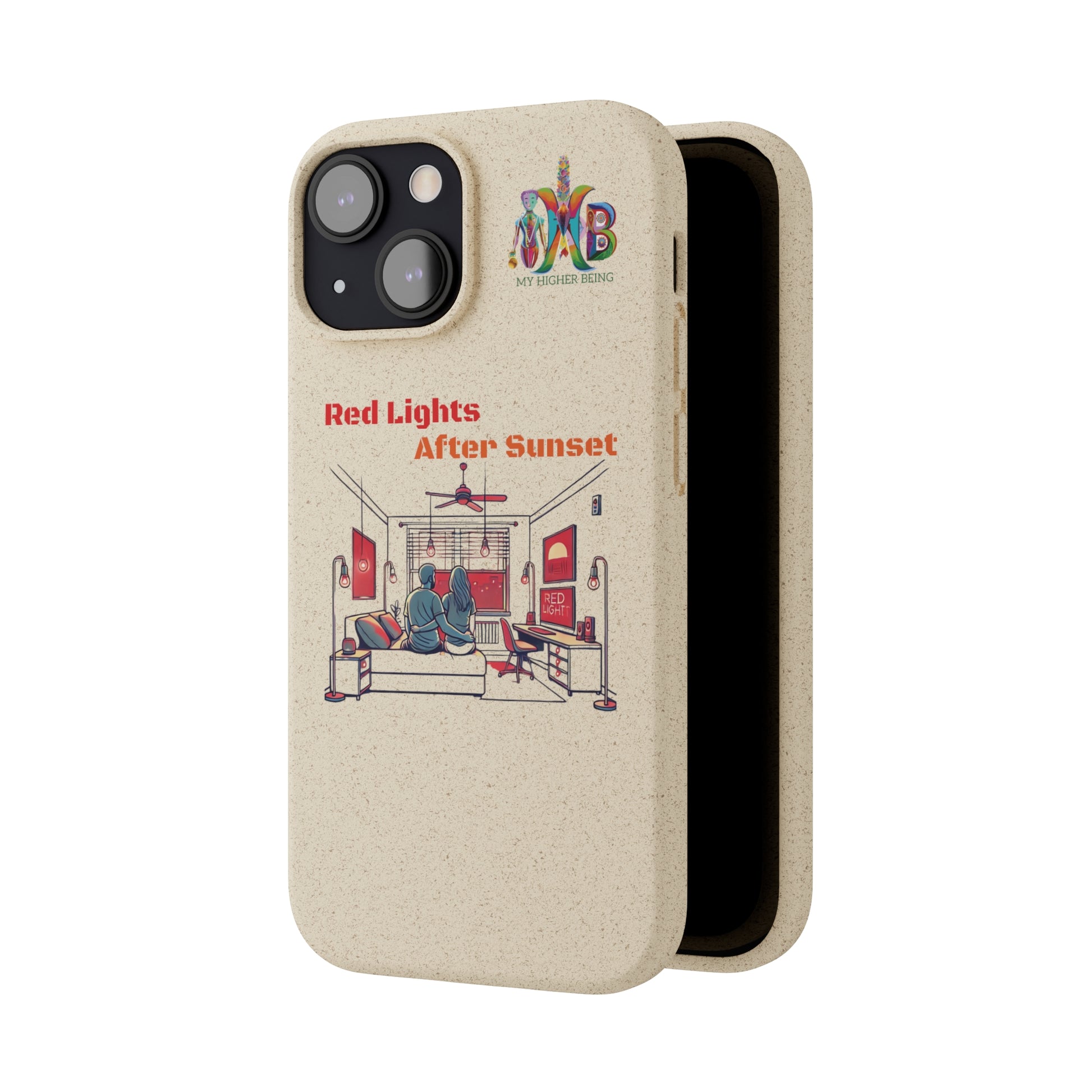 'Red Lights After Sunset'_Plastic Free Biodegradable Phone Case (MHB Edition) - My Higher Being