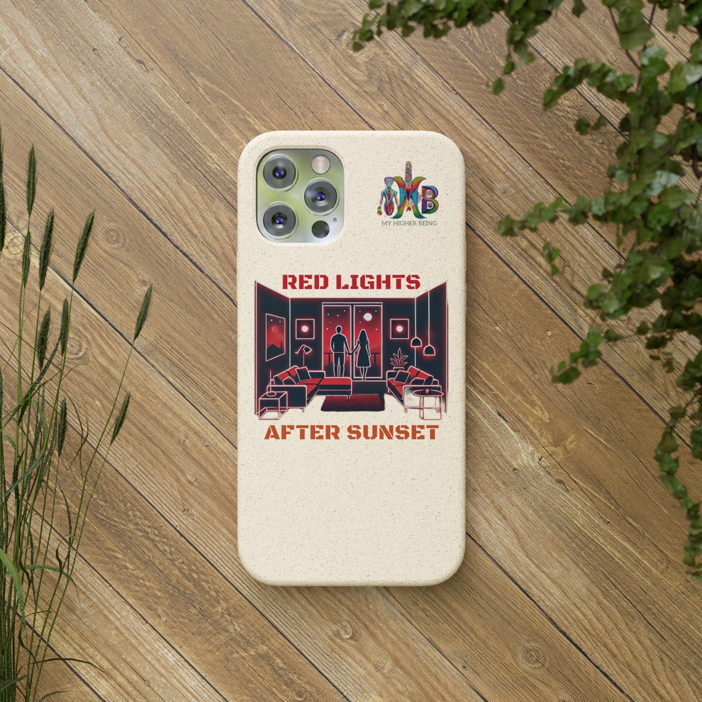 'Red Lights After Sunset'_Plastic Free Biodegradable Phone Case (MHB Edition) - My Higher Being