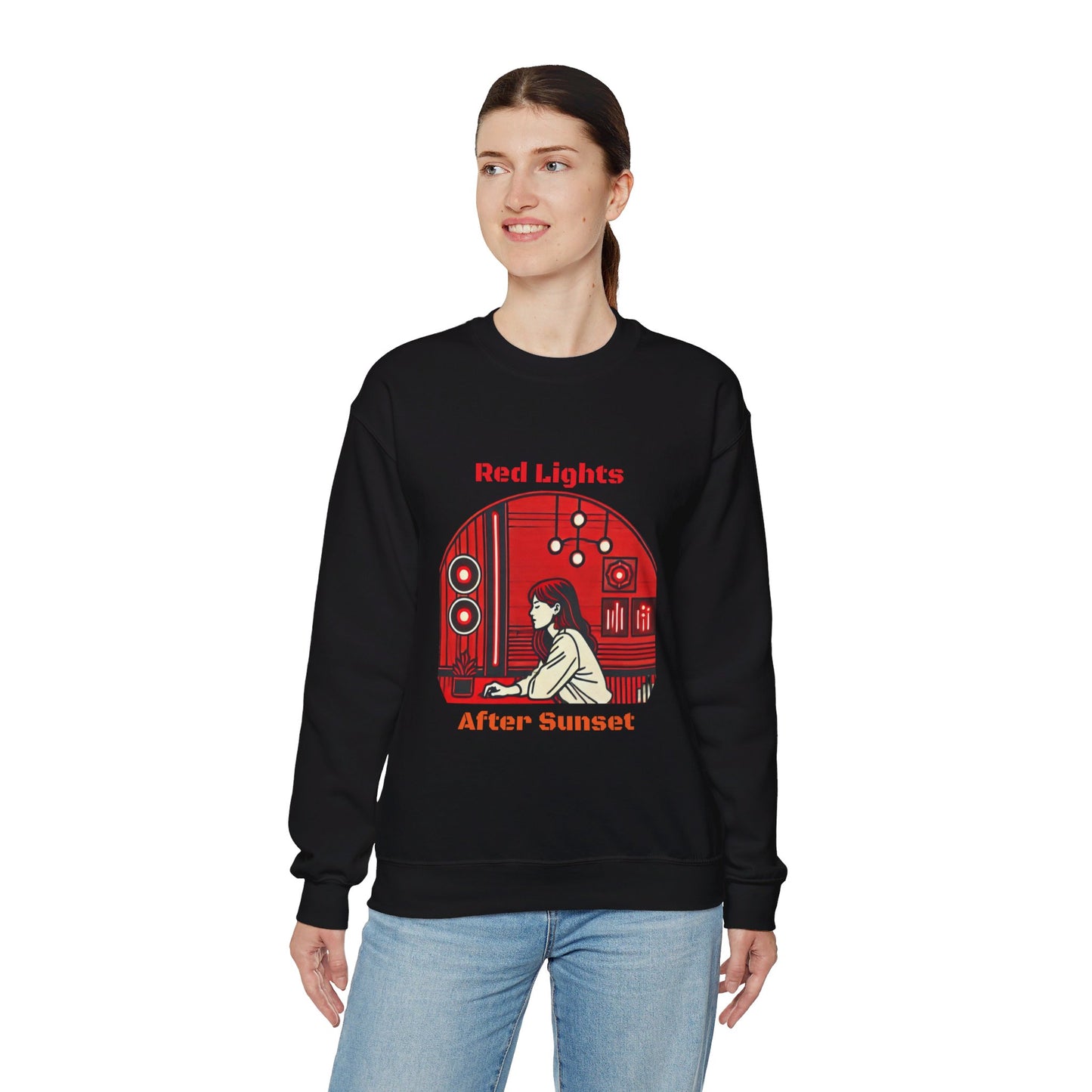 Red Lights After Sunset Woman's Sweatshirt - My Higher Being